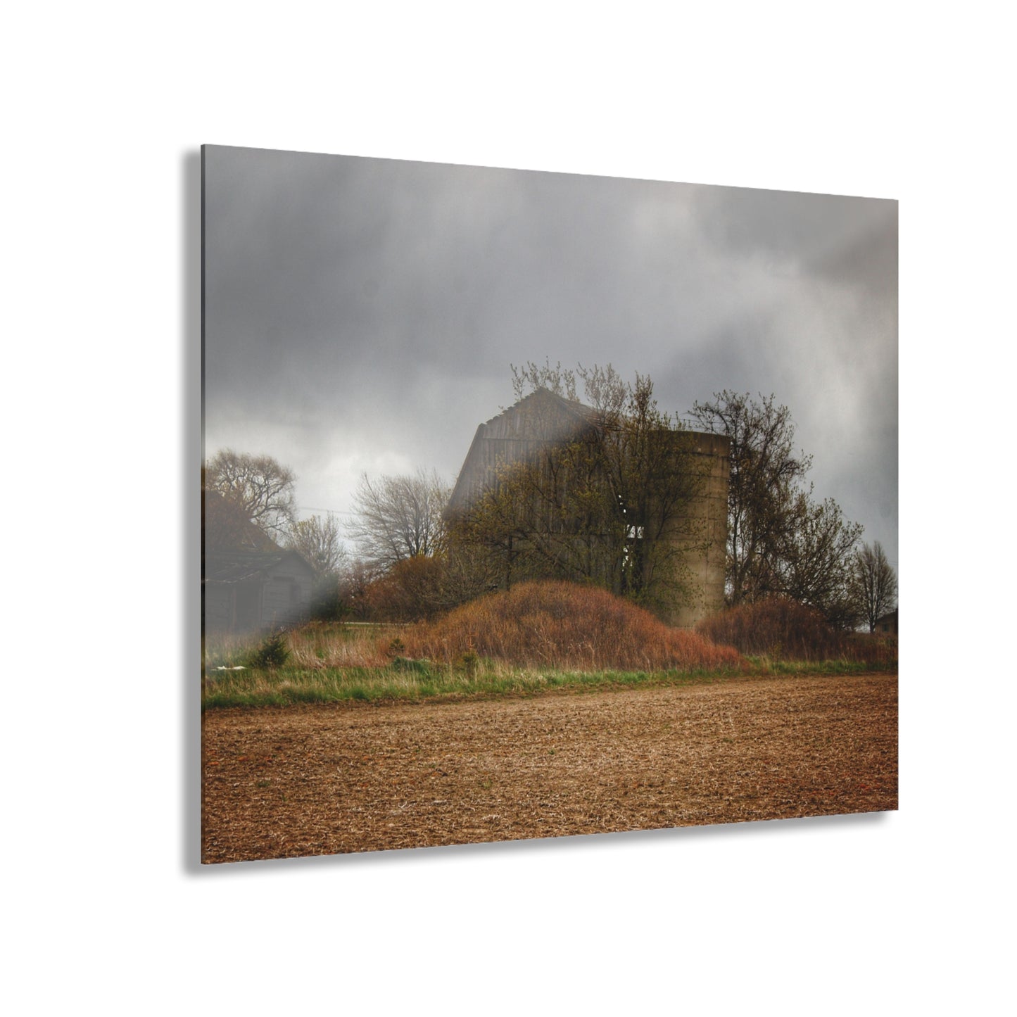U R There Photography West Snover Grey Rustic Farmhouse Acrylic Wall Print