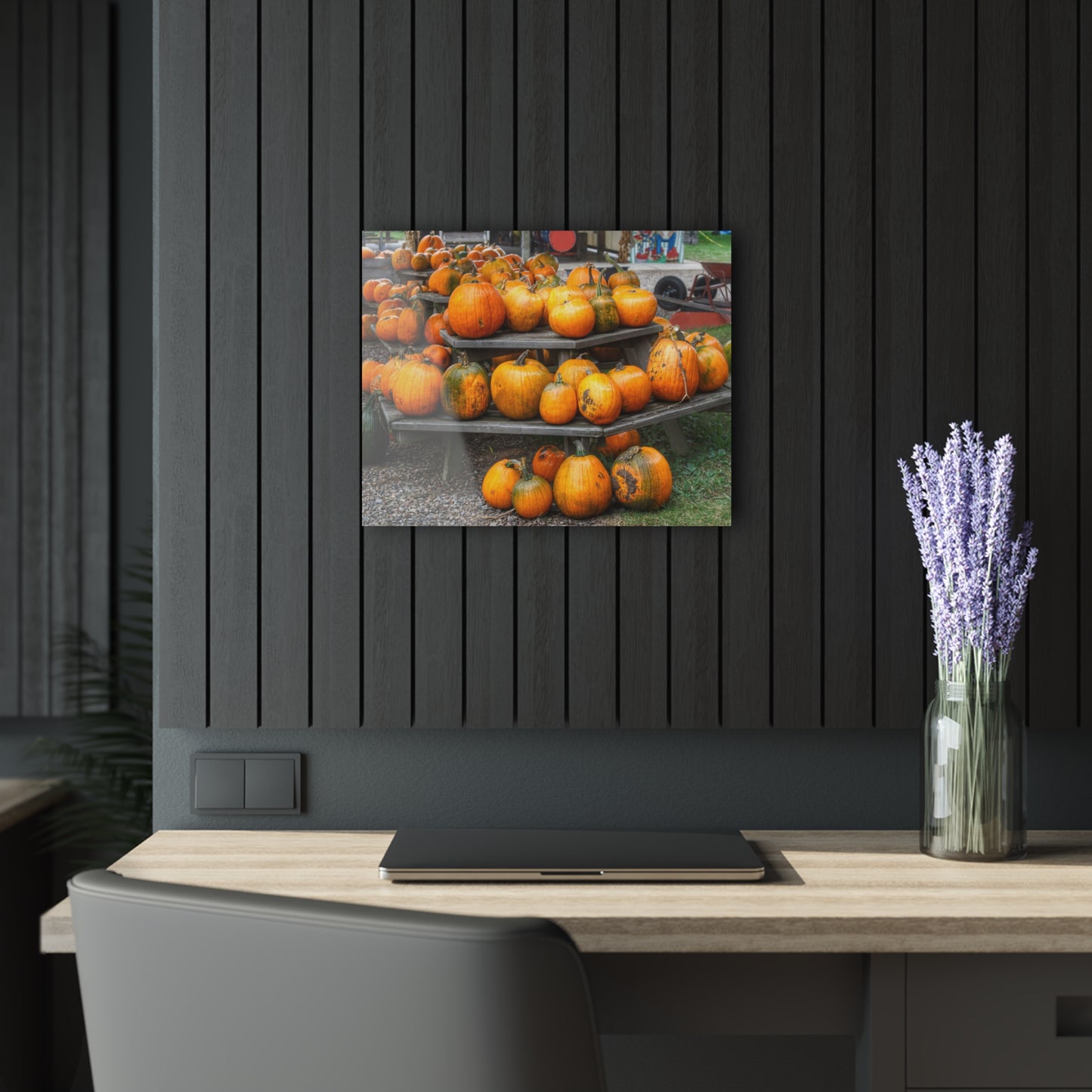 U R There Photography Tabletop Pumpkins Rustic Farmhouse Acrylic Wall Print