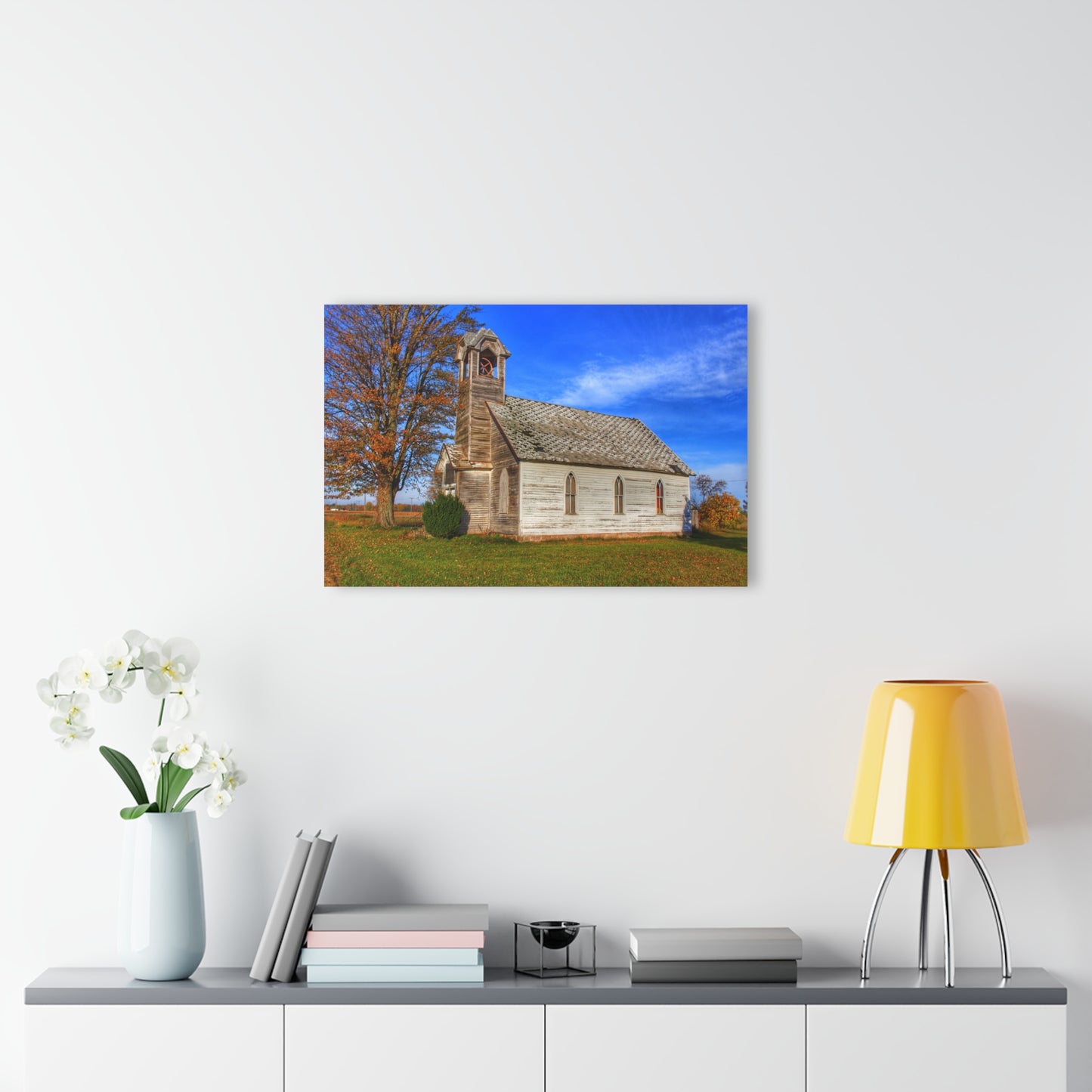 U R There Photography Schoolhouse of Marlette Road I Rustic Farmhouse Acrylic Wall Print
