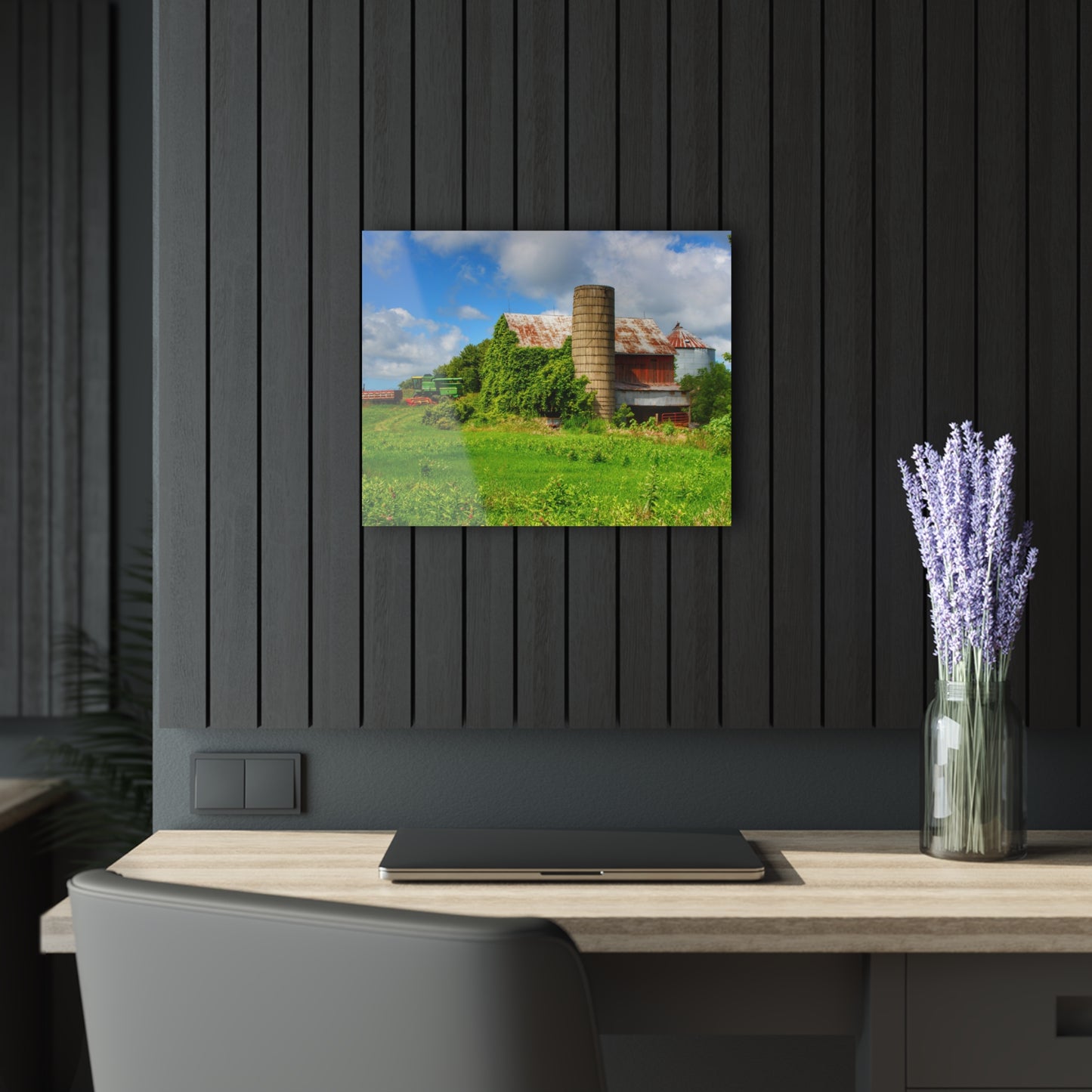 U R There Photography Slattery Rusted Red Rustic Farmhouse Acrylic Wall Print