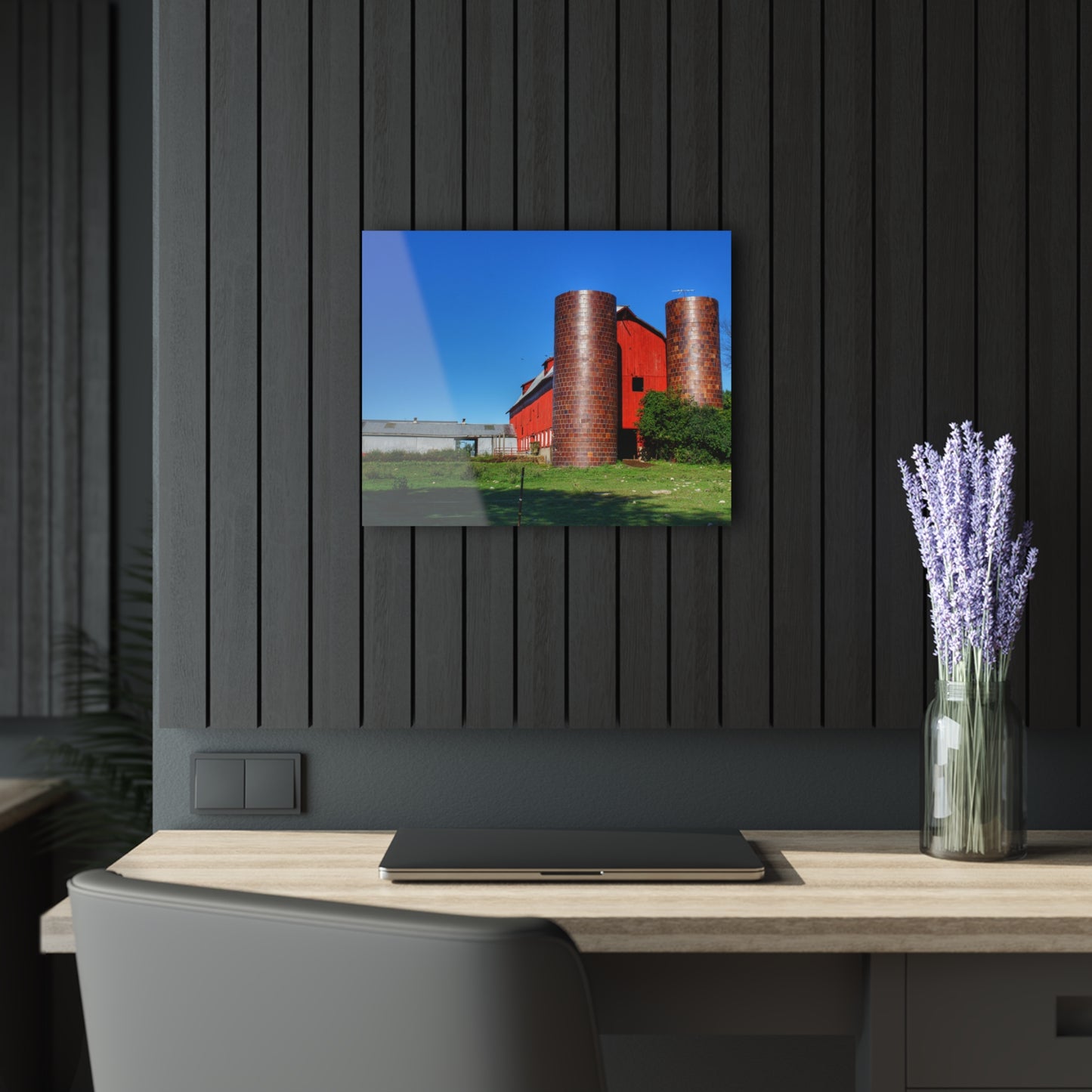 U R There Photography Baldwin Red I Rustic Farmhouse Acrylic Wall Print