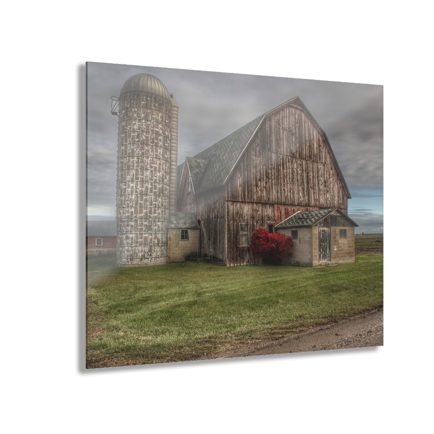 U R There Photography Roedel Road Red Rustic Farmhouse Acrylic Wall Print