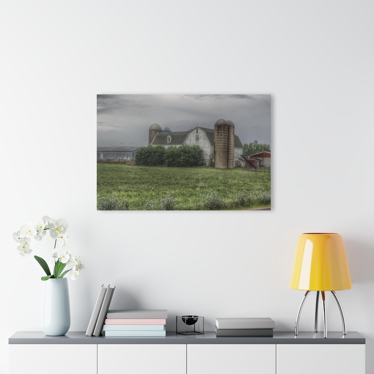 U R There Photography Clark Road White II Rustic Farmhouse Acrylic Wall Print