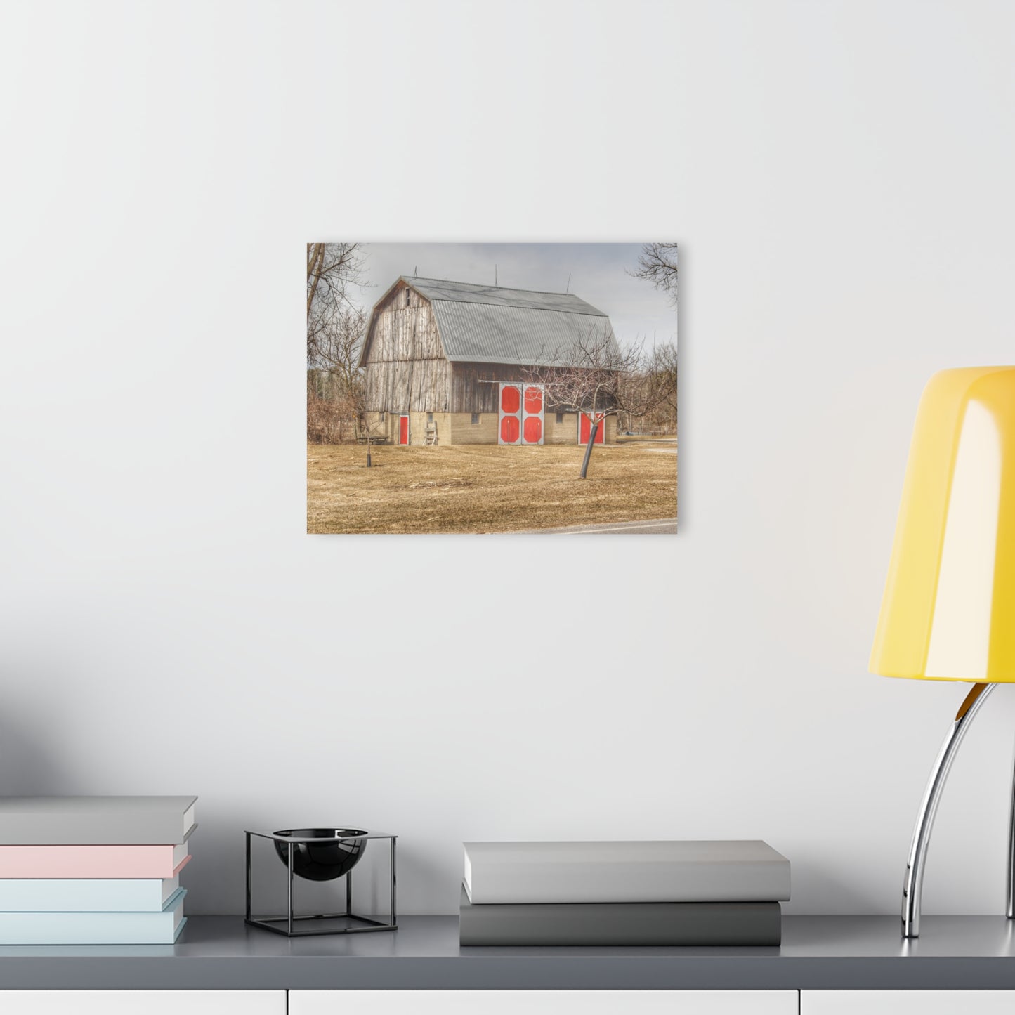 U R There Photography Sheridan Road Grey Rustic Farmhouse Acrylic Wall Print
