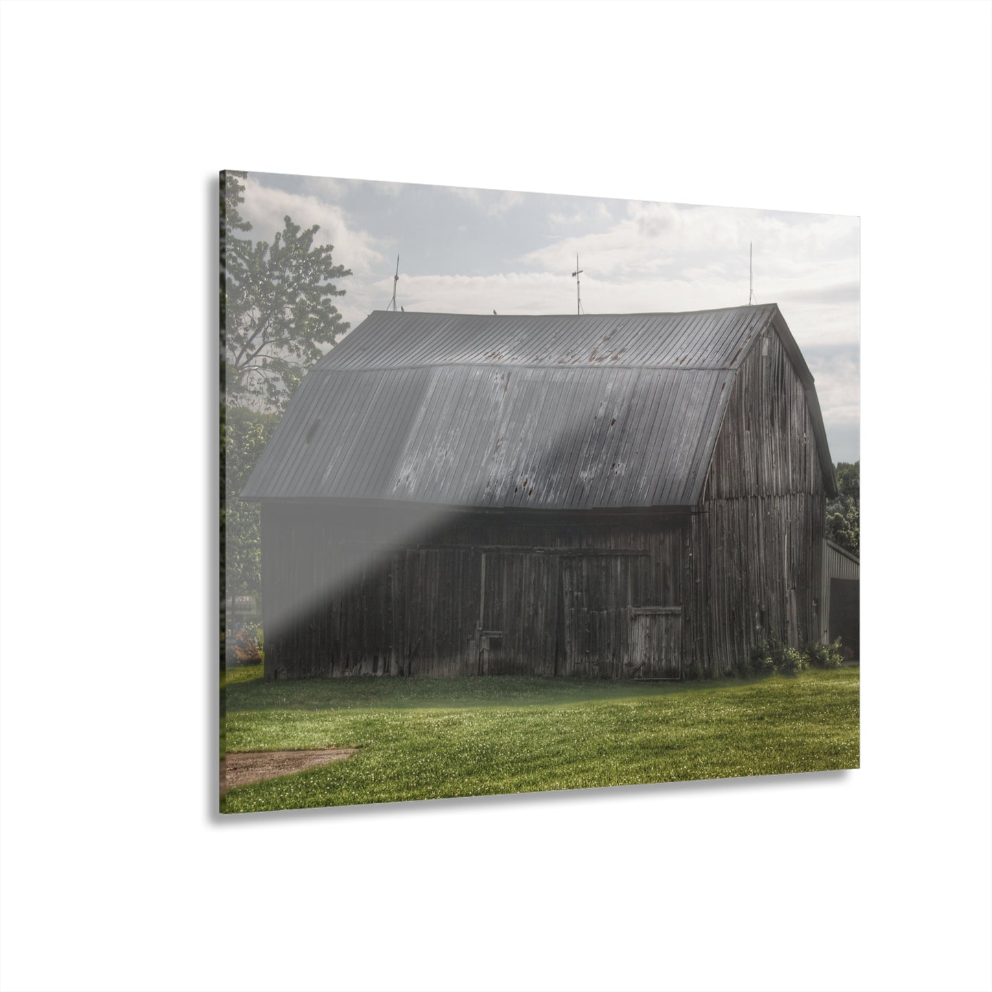 U R There Photography Rich Road Grey Rustic Farmhouse Acrylic Wall Print