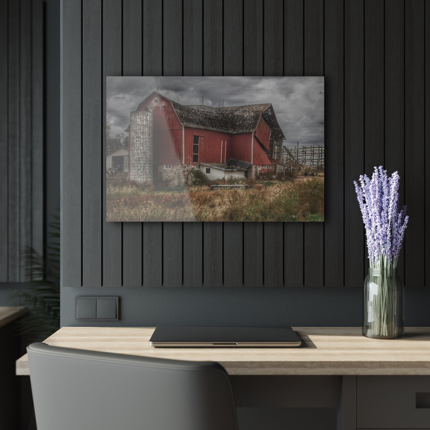 U R There Photography Hurds Corner Red II Rustic Farmhouse Acrylic Wall Print