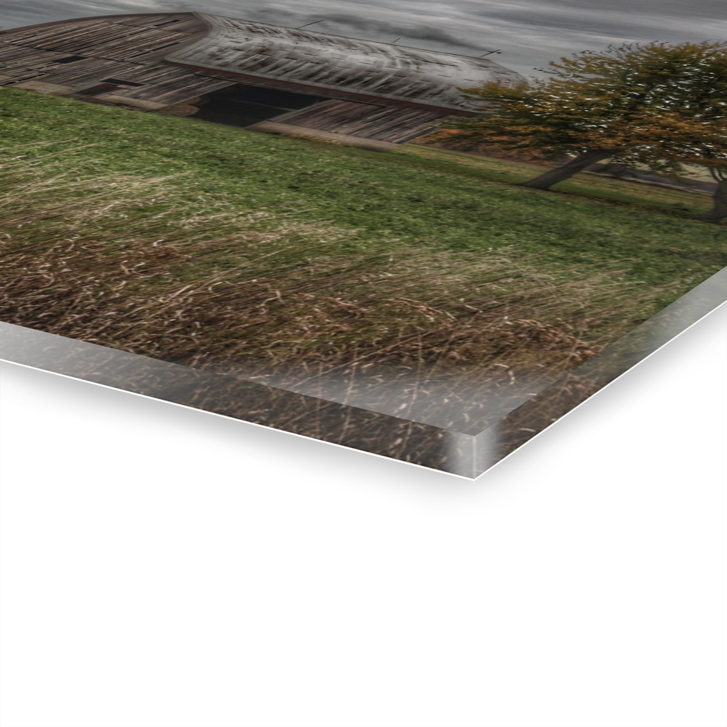 U R There Photography Bray Road Grey in the Fall Rustic Farmhouse Acrylic Wall Print