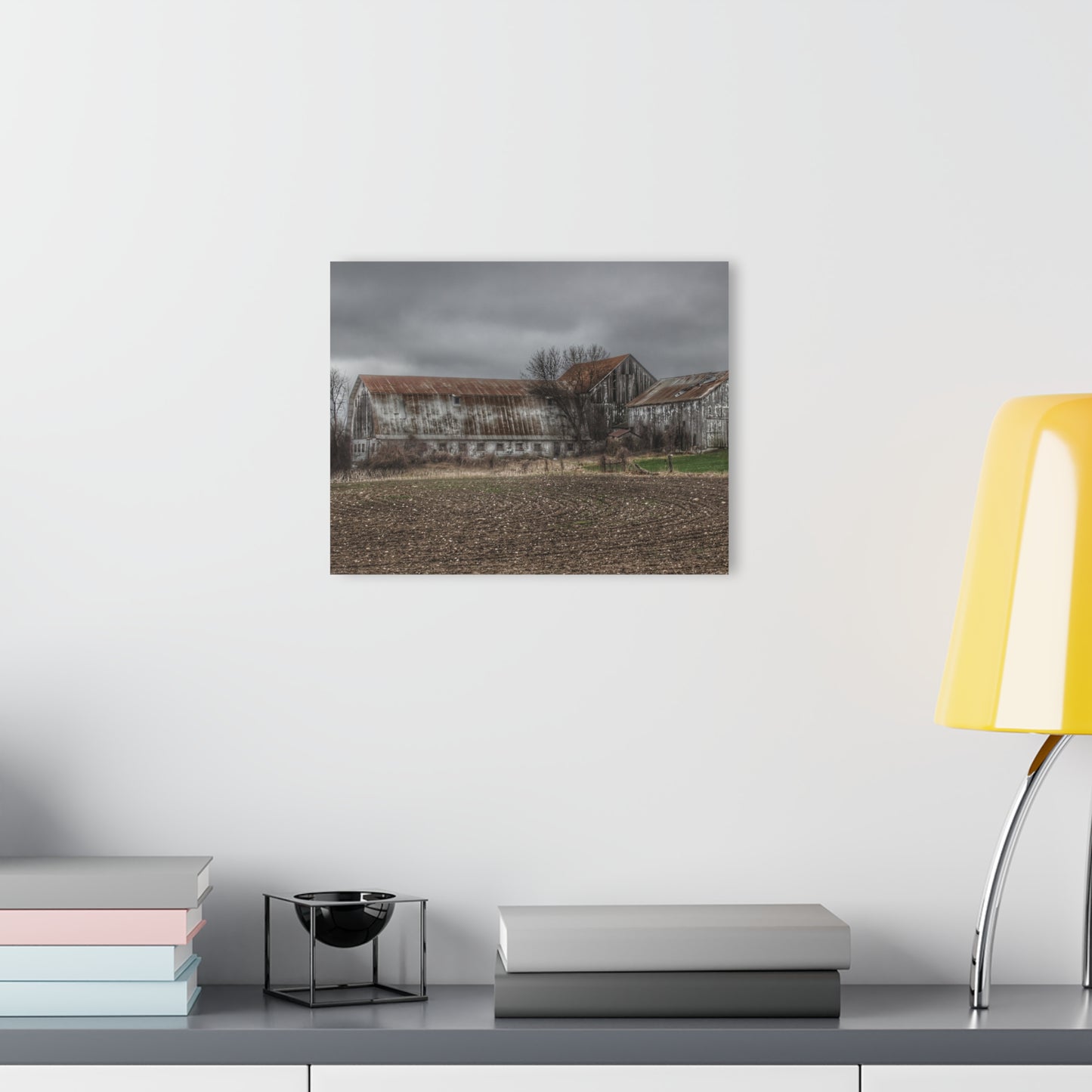 U R There Photography Rusted and Grey on Newark Road Rustic Farmhouse Acrylic Wall Print