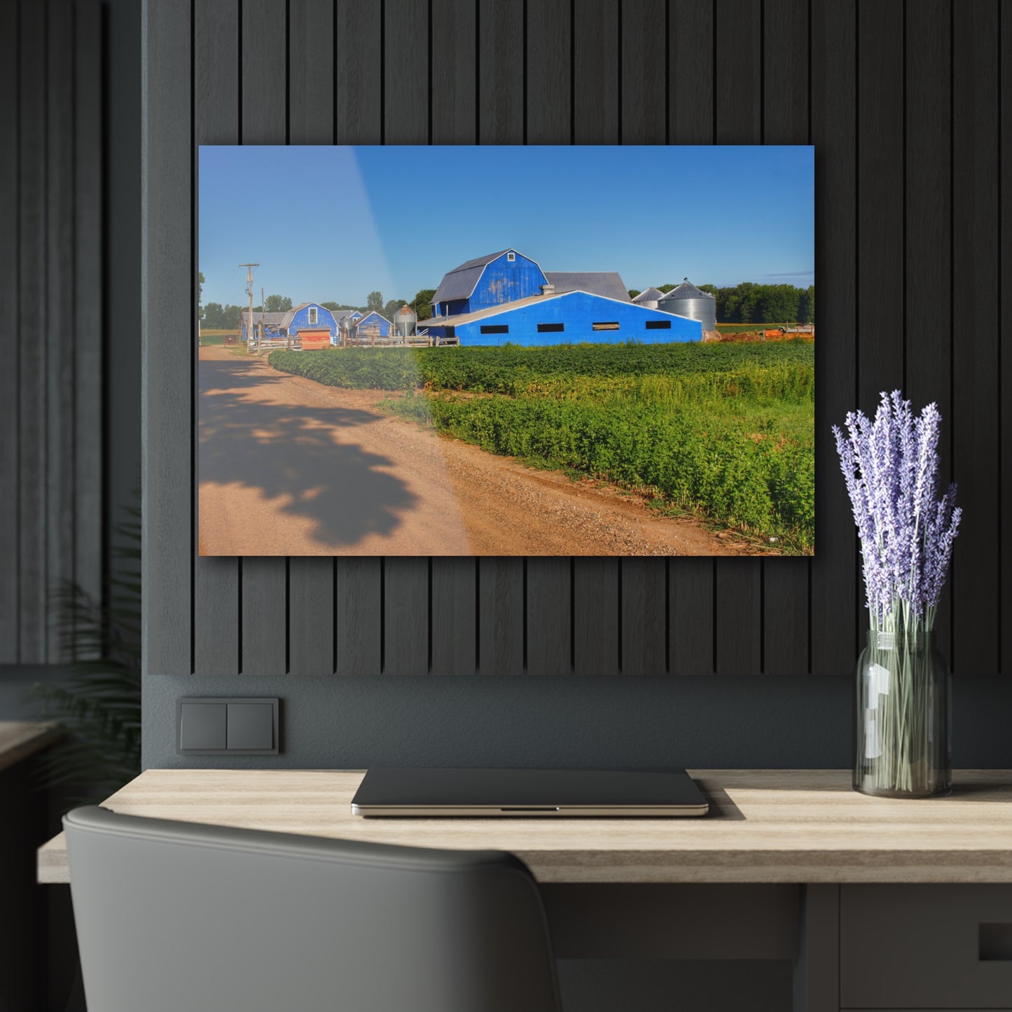 U R There Photography Kidder Road Blues I Rustic Farmhouse Acrylic Wall Print