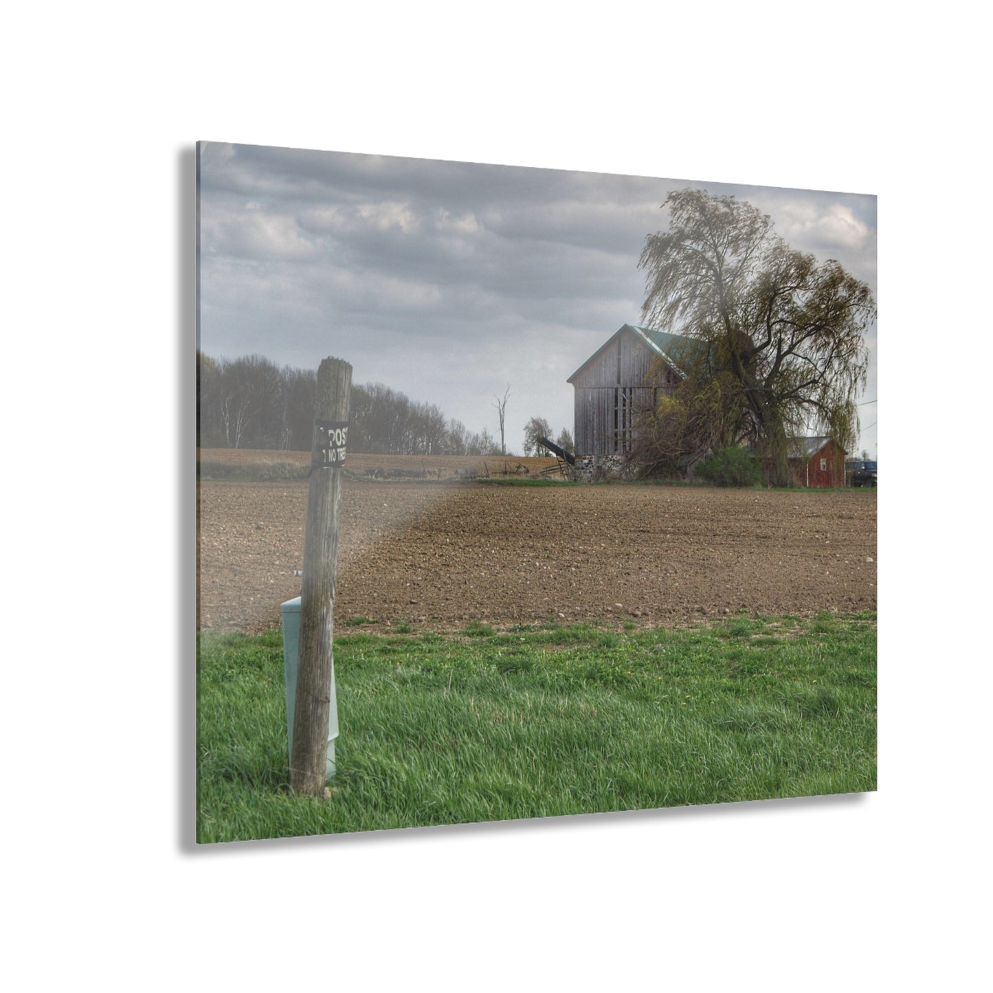 U R There Photography Cedar Creek Road Grey Rustic Farmhouse Acrylic Wall Print