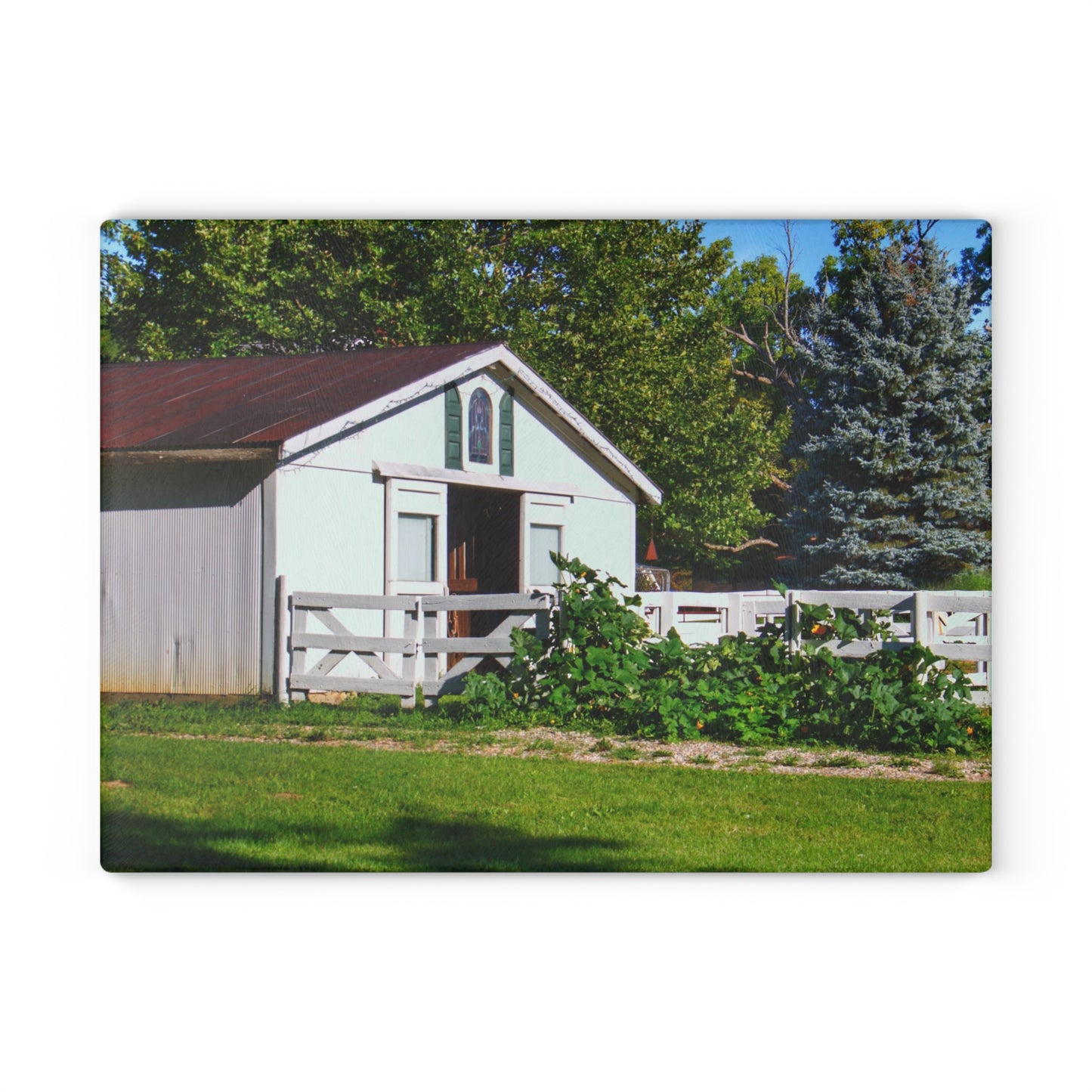 U R There Photography Beyond the Fence on Baldwin Rustic Farmhouse Tempered-Glass Cutting Board