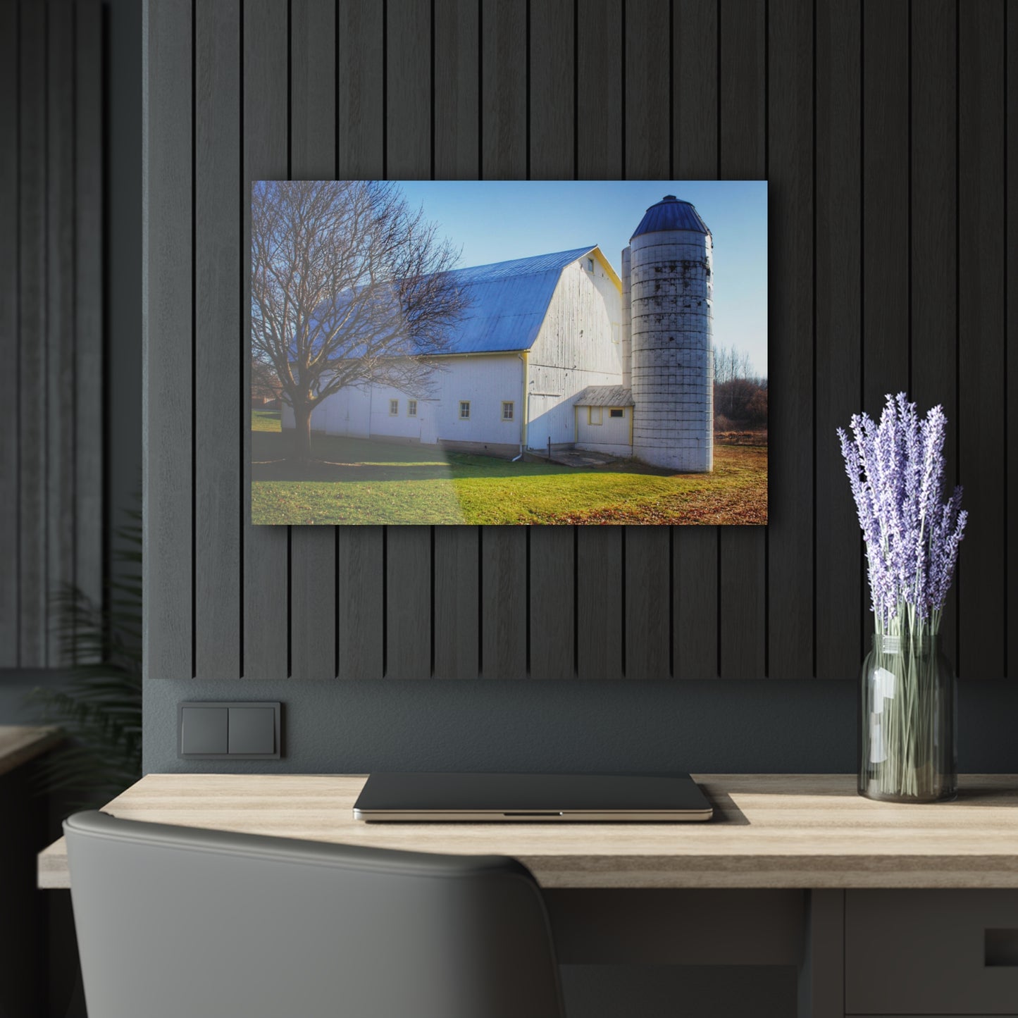 U R There Photography Elba White Rustic Farmhouse Acrylic Wall Print