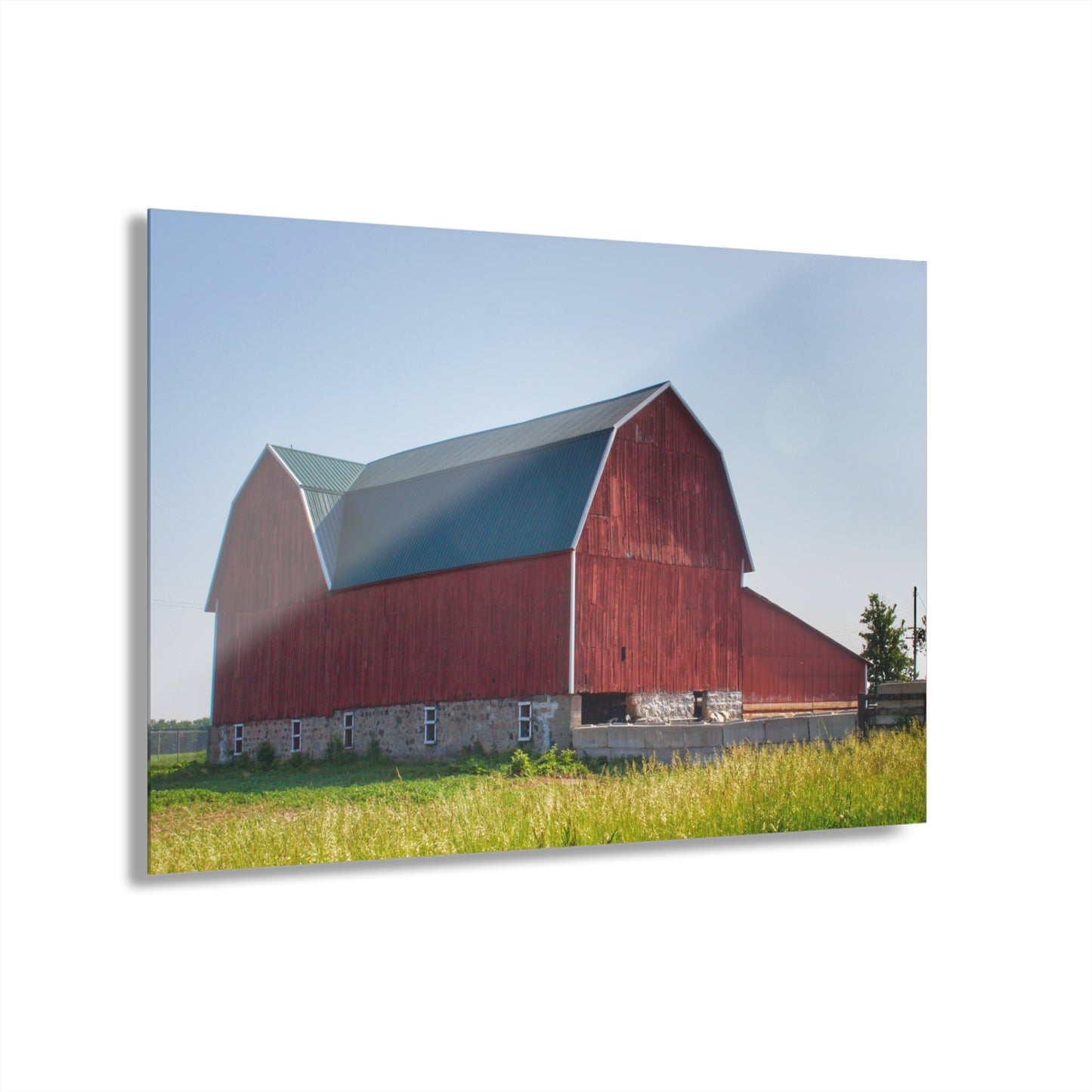 U R There Photography Burnside Red Rustic Farmhouse Acrylic Wall Print