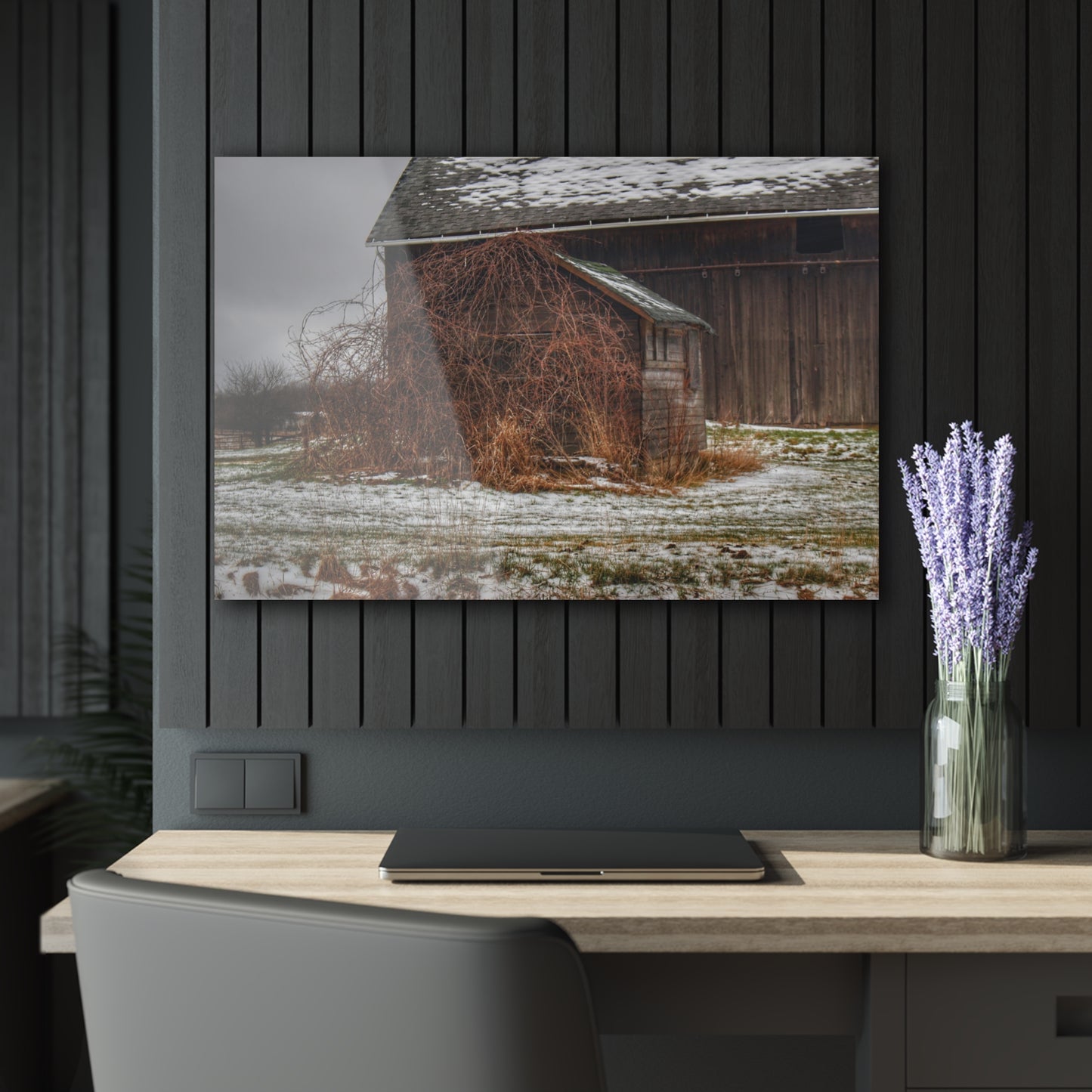 U R There Photography Wilder Road Little Grey Rustic Farmhouse Acrylic Wall Print