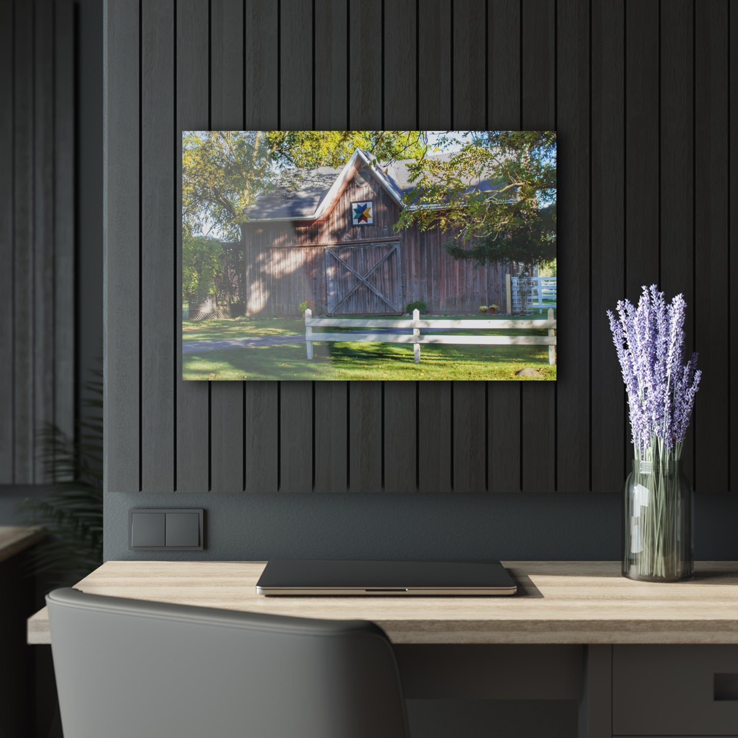 U R There Photography Hunters Creek Quilted II Rustic Farmhouse Acrylic Wall Print