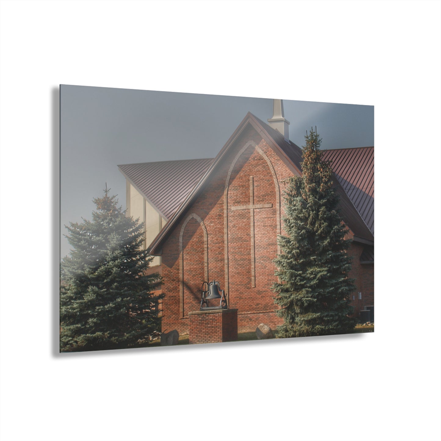 U R There Photography Church on Irish Road Rustic Farmhouse Acrylic Wall Print