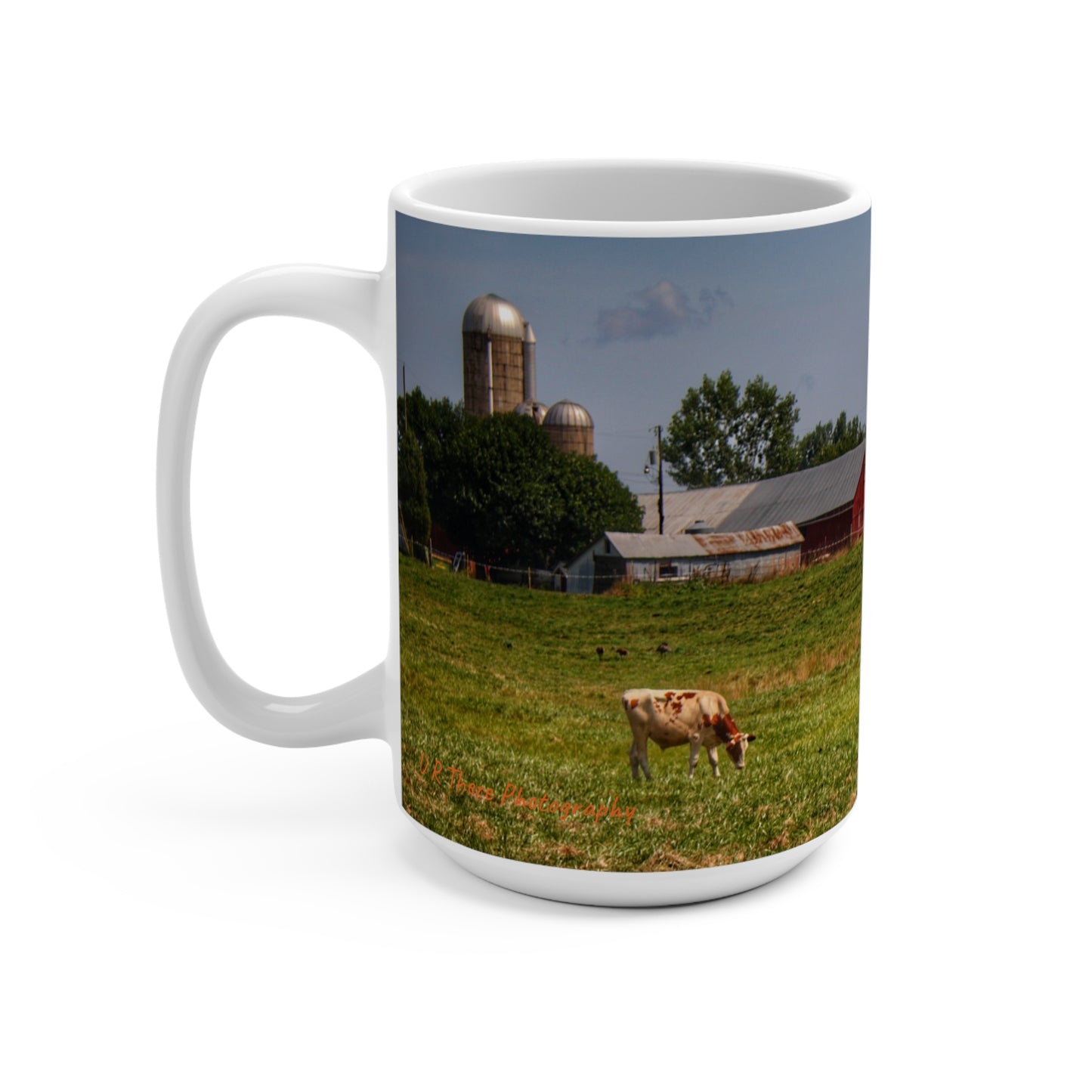 Rustic Farmhouse Coffee Mug featuring Country Farm and Cows I