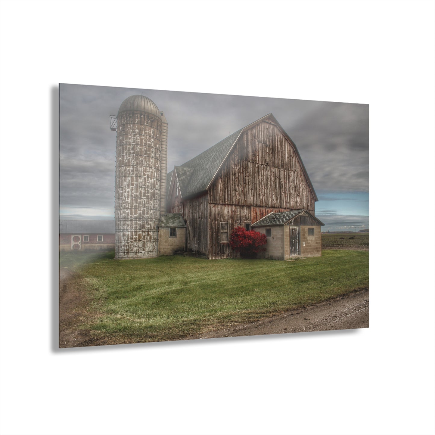U R There Photography Roedel Road Red Rustic Farmhouse Acrylic Wall Print
