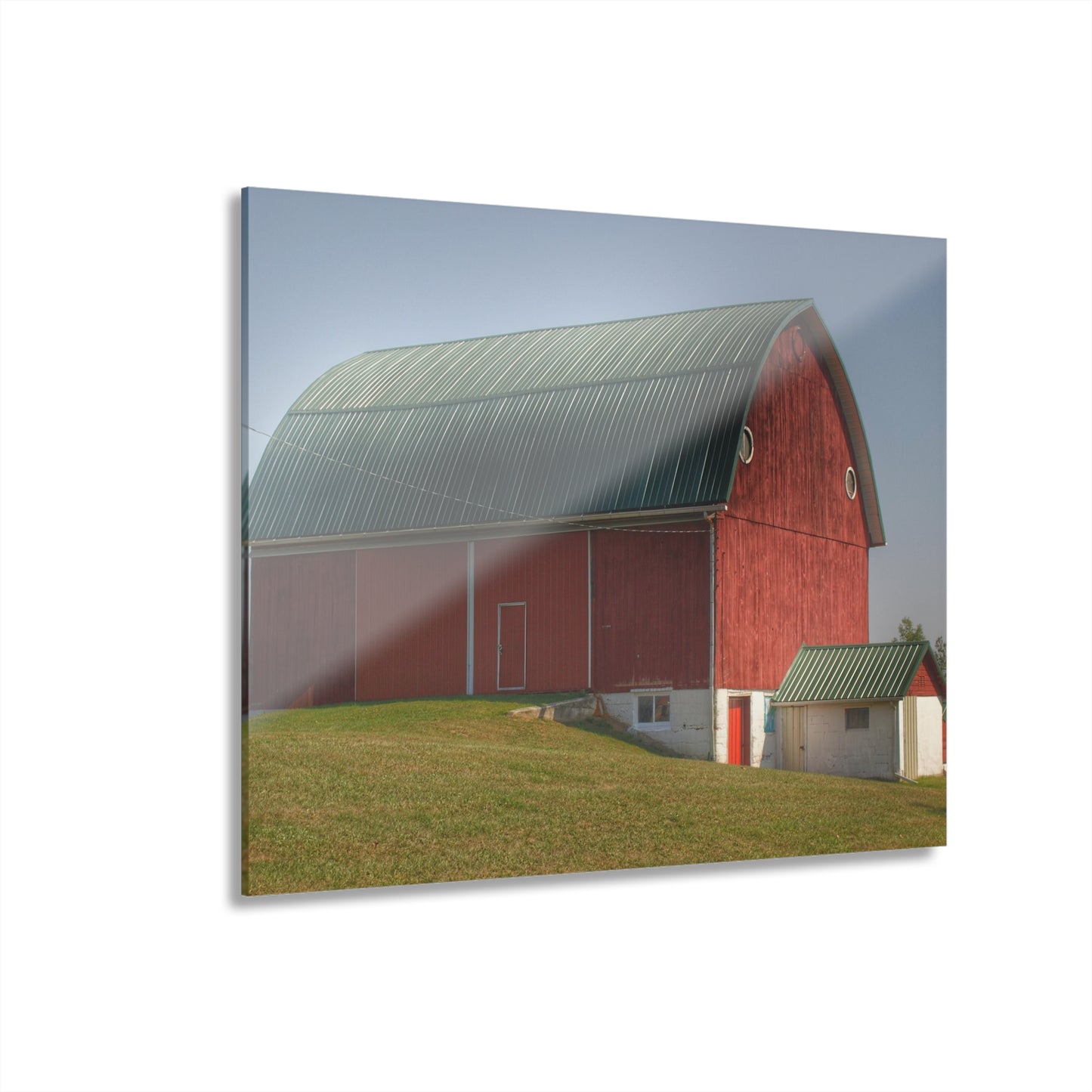 U R There Photography Barnes Road Red Rustic Farmhouse Acrylic Wall Print