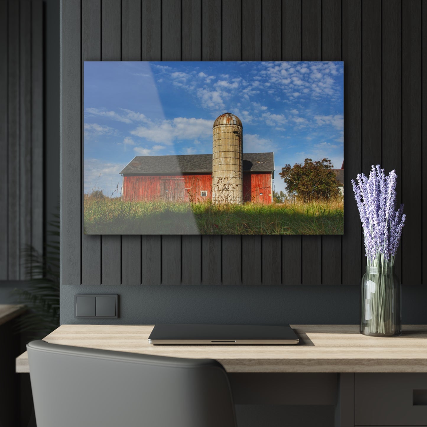 U R There Photography Clarkston Road Red I Rustic Farmhouse Acrylic Wall Print