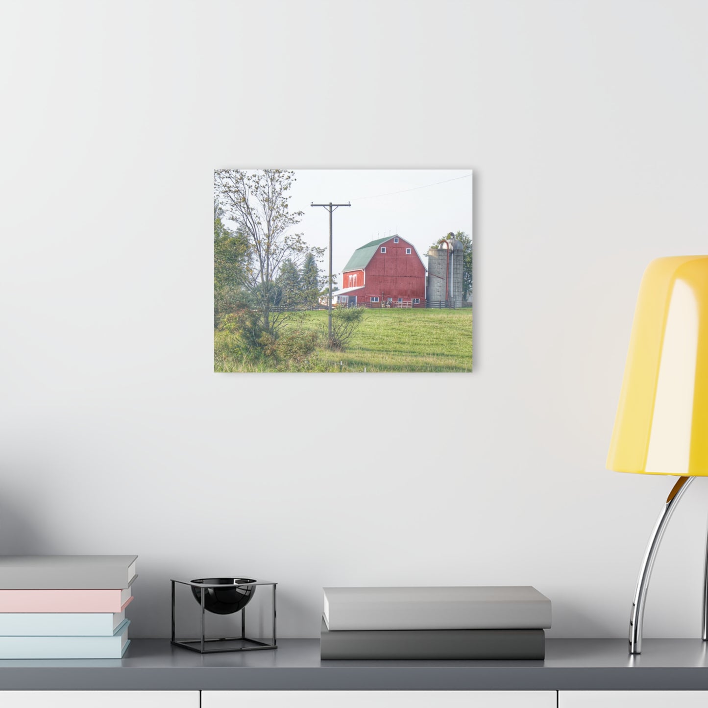 U R There Photography Stewart Road Red I Rustic Farmhouse Acrylic Wall Print