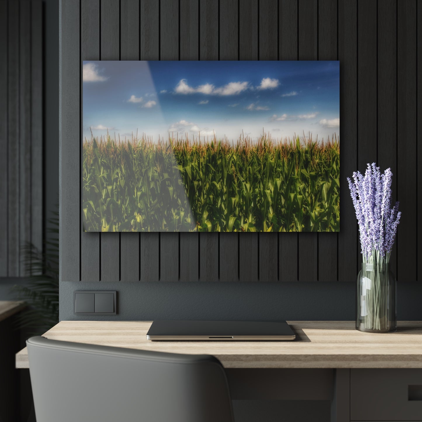 U R There Photography Sky-High Corn Rustic Farmhouse Acrylic Wall Print
