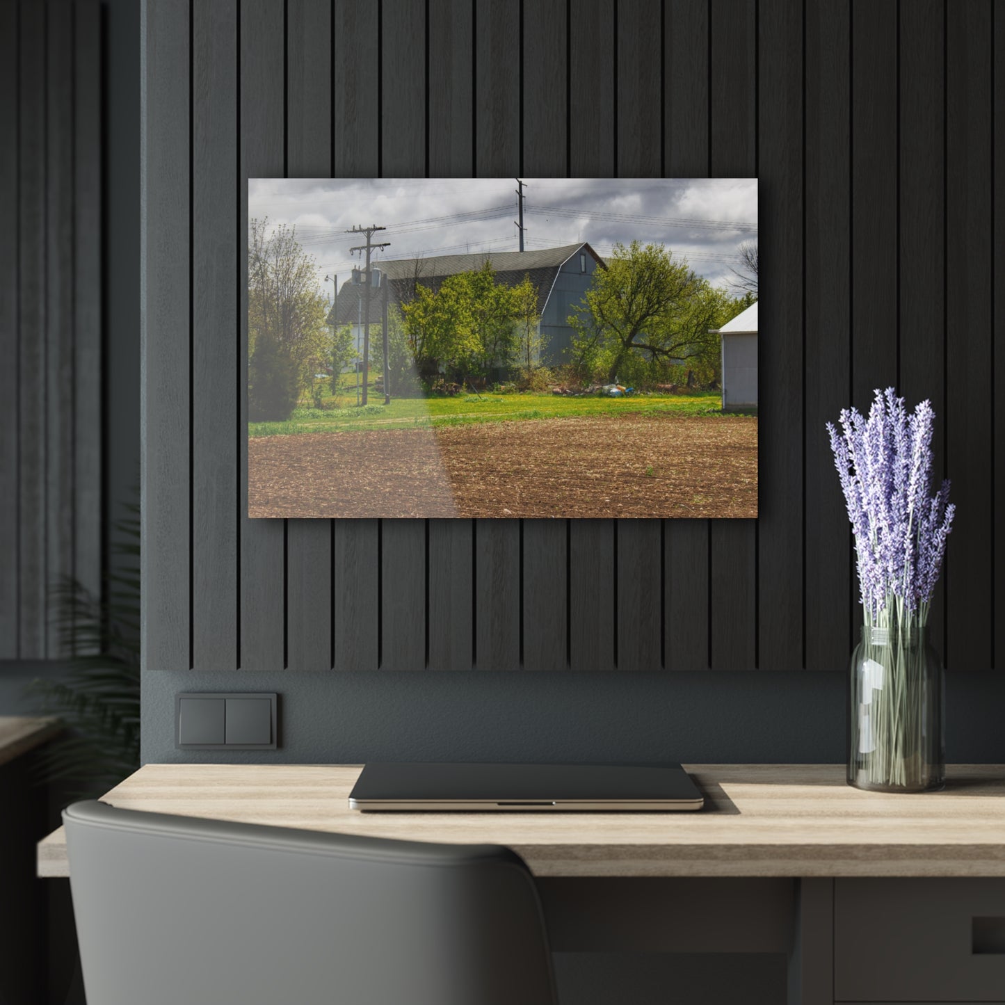 U R There Photography Rescue Road Old Grey Rustic Farmhouse Acrylic Wall Print