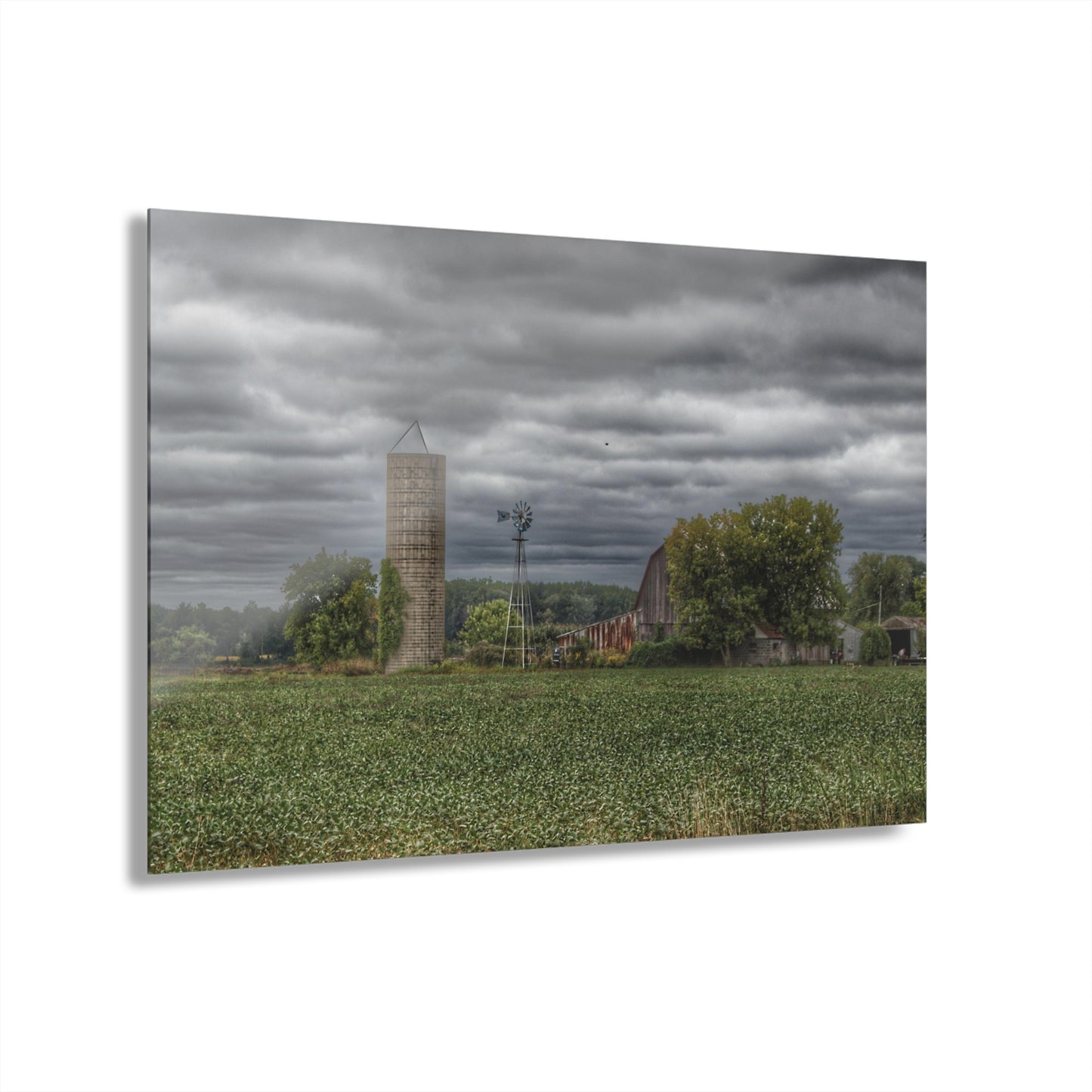 U R There Photography Rider Road Grey Rustic Farmhouse Acrylic Wall Print