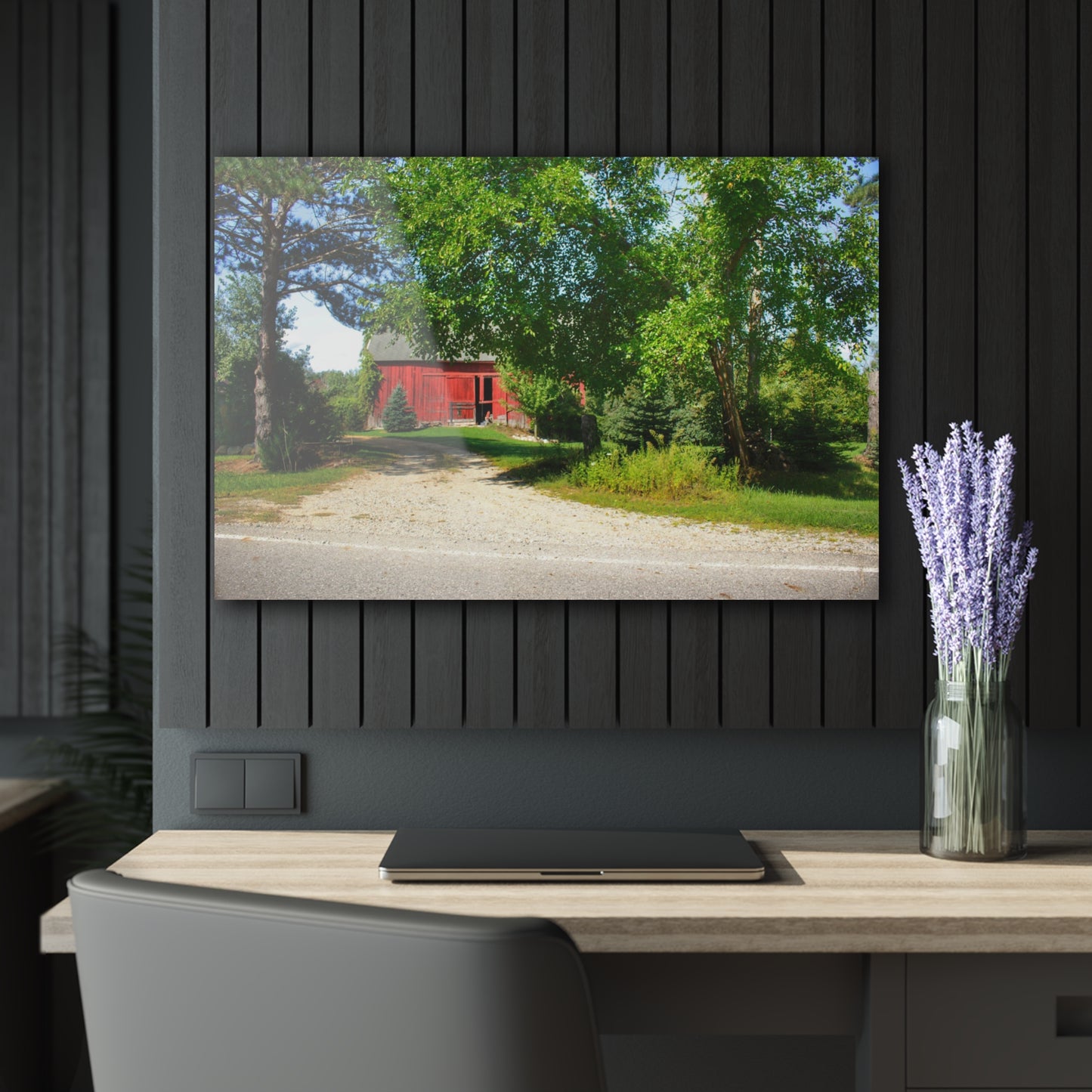 U R There Photography Caro Hidden Red Rustic Farmhouse Acrylic Wall Print