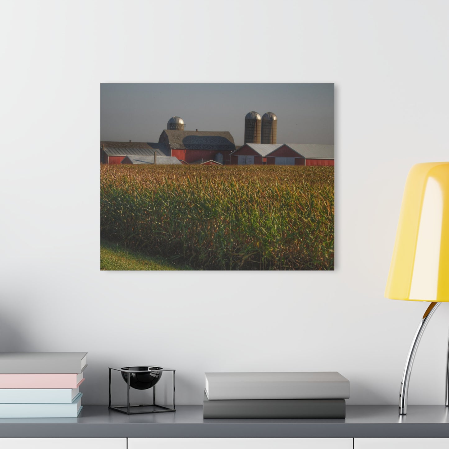 U R There Photography Slattery Road Farm and Cornfield II Rustic Farmhouse Acrylic Wall Print