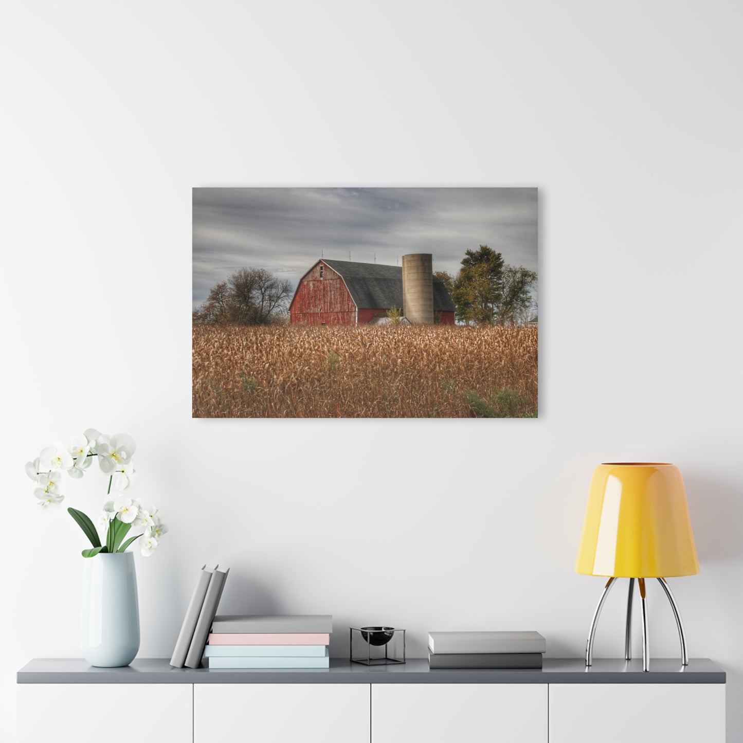 U R There Photography Shepard Road Red Rustic Farmhouse Acrylic Wall Print