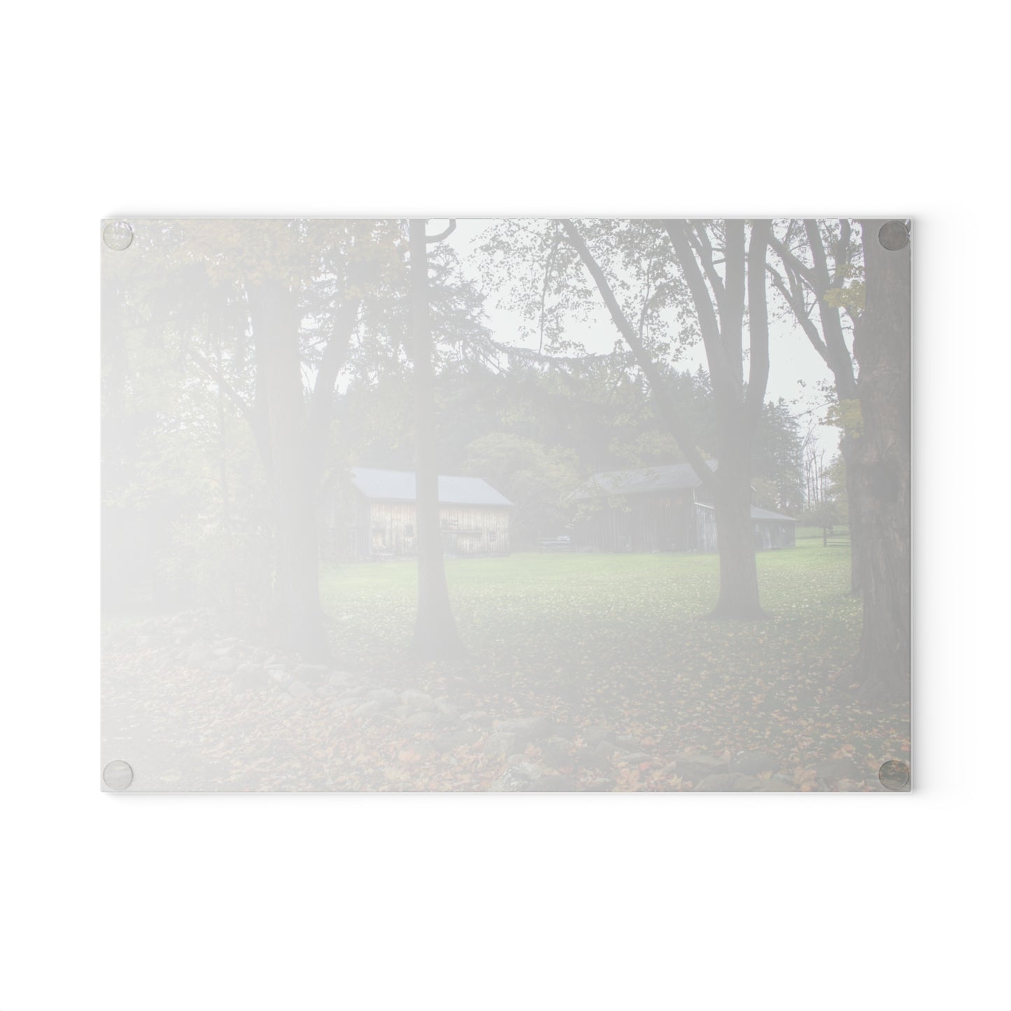 U R There Photography Wilder Road Grey I Rustic Farmhouse Tempered-Glass Cutting Board