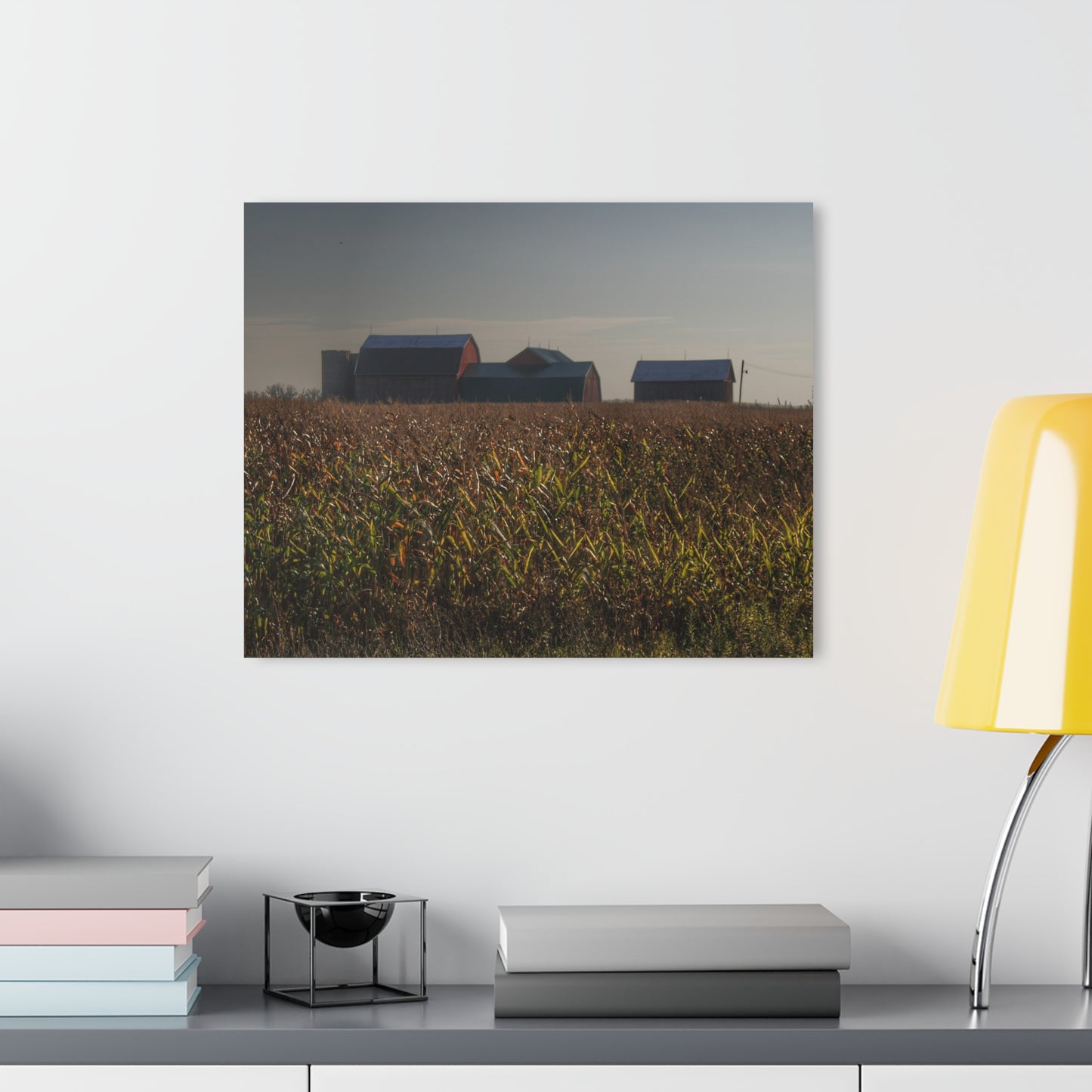 U R There Photography Slattery Road Farm and Cornfield I Rustic Farmhouse Acrylic Wall Print