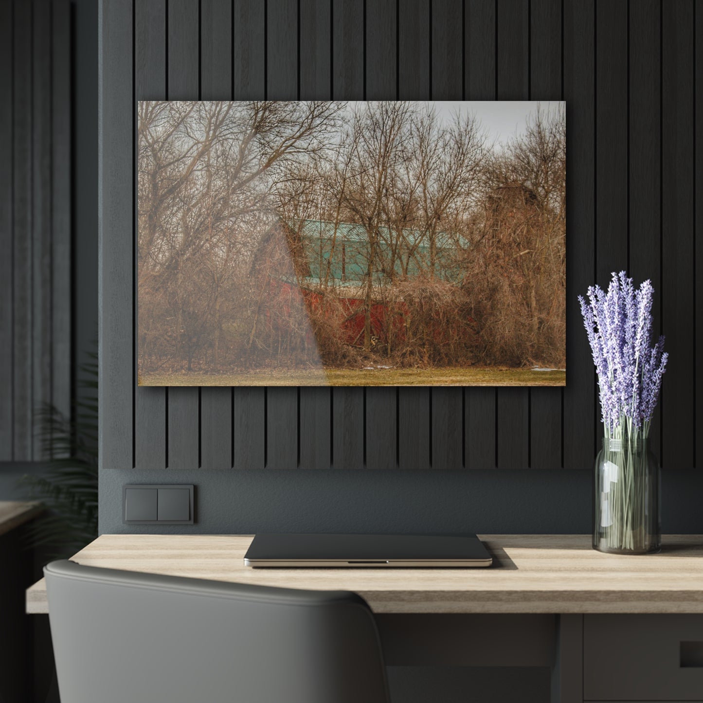U R There Photography Bray Road Hidden Barnyard Red III Rustic Farmhouse Acrylic Wall Print