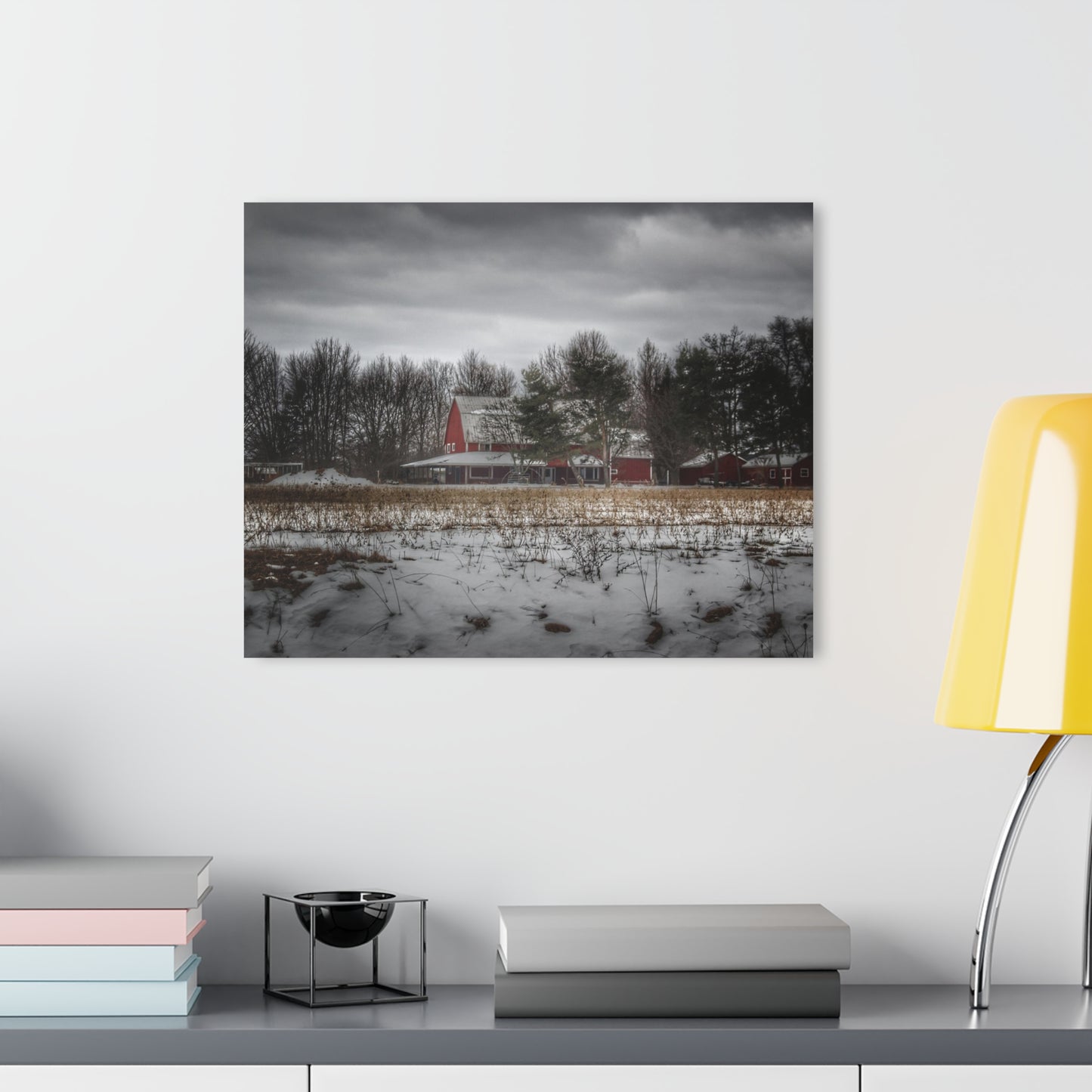 Rustic Farmhouse Wall Print Featuring Across the Field in Thornville