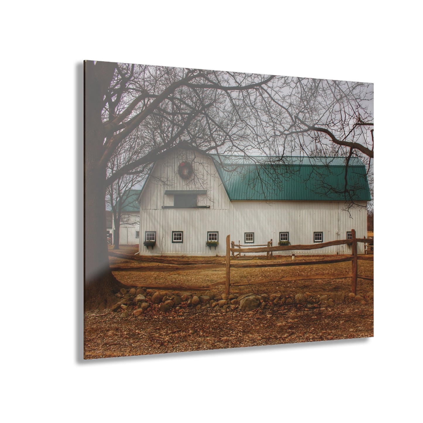 U R There Photography Wilder Road White Rustic Farmhouse Acrylic Wall Print