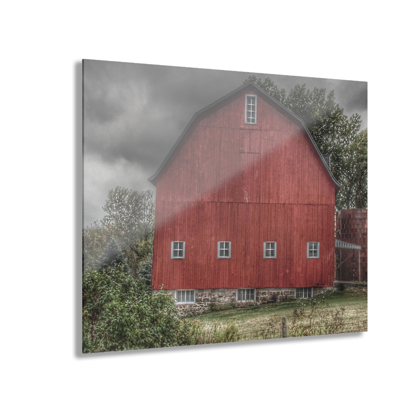 U R There Photography Vassar Road Red II Rustic Farmhouse Acrylic Wall Print