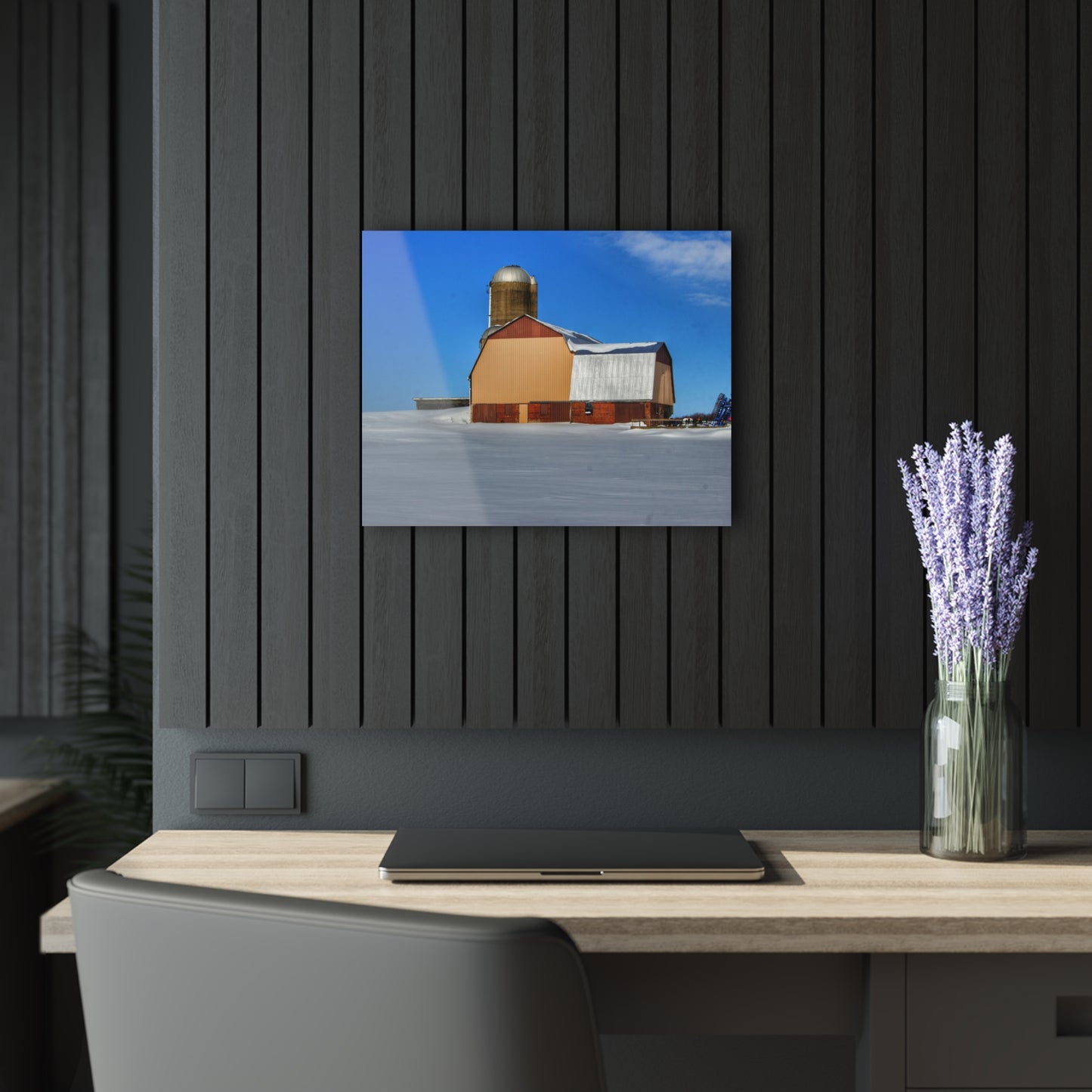 U R There Photography Bay City - Forestville Beige Barn Rustic Farmhouse Acrylic Wall Print