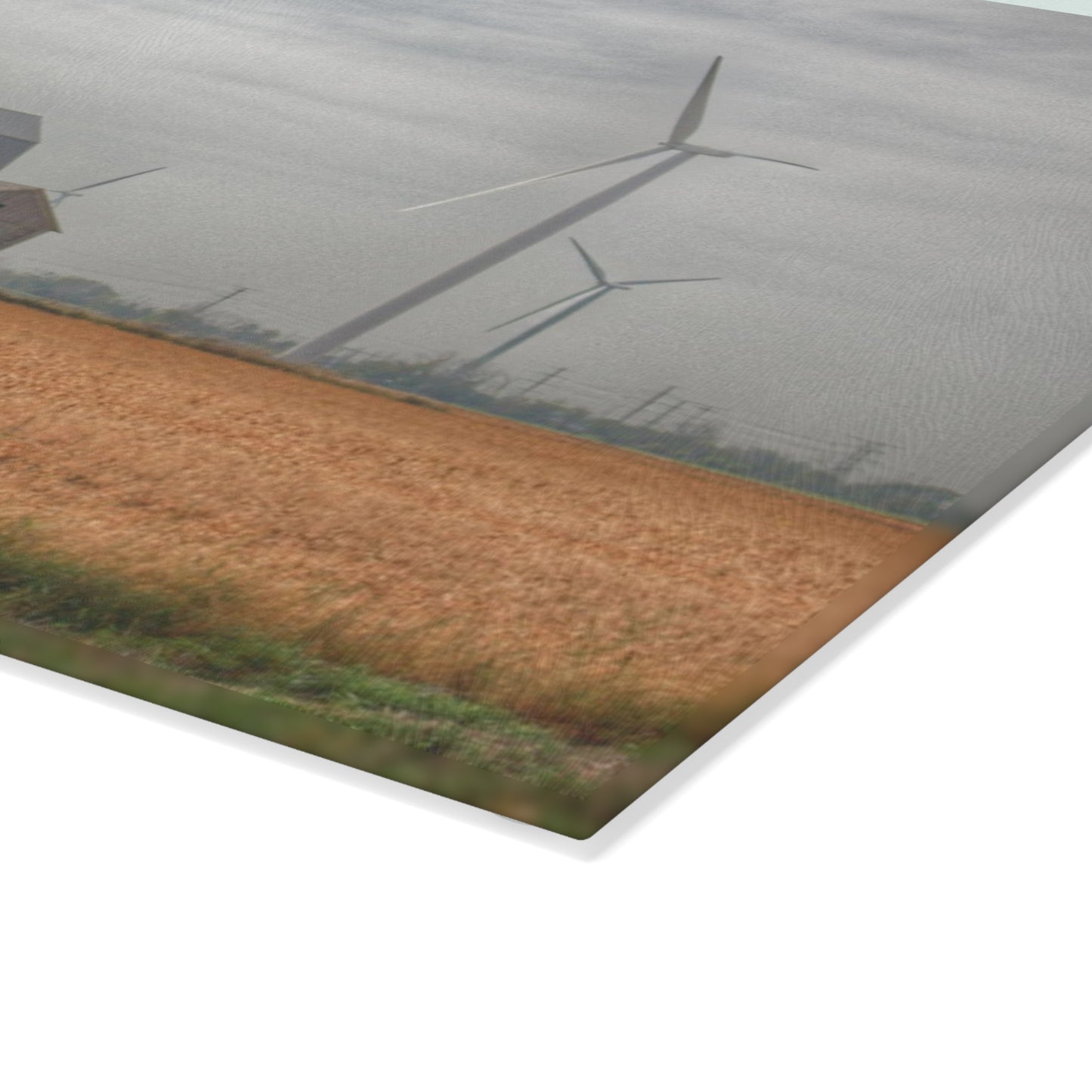 U R There Photography Pinabog Greys Rustic Farmhouse Tempered-Glass Cutting Board