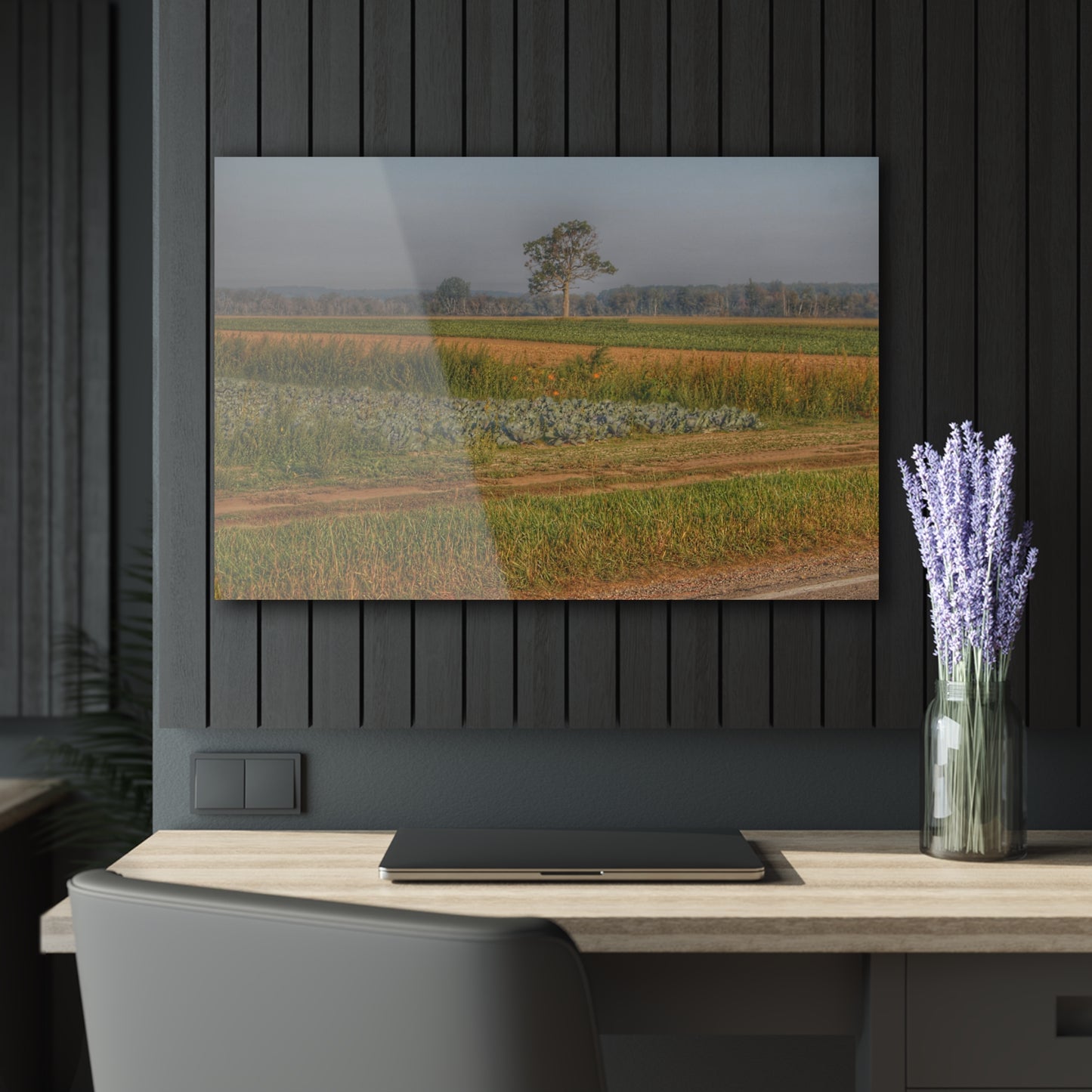 U R There Photography Cabbage and Pumpkin Patch Rustic Farmhouse Acrylic Wall Print
