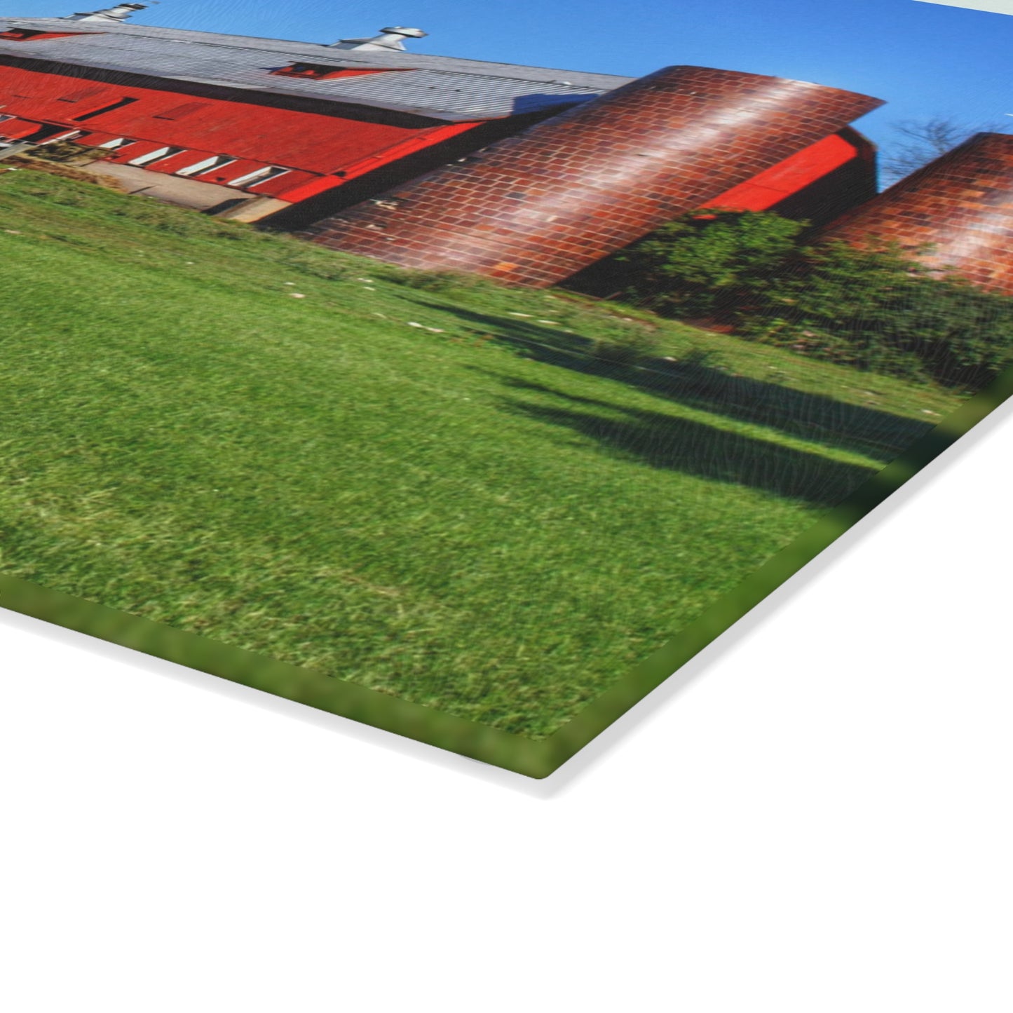 U R There Photography Baldwin Red II Rustic Farmhouse Tempered-Glass Cutting Board