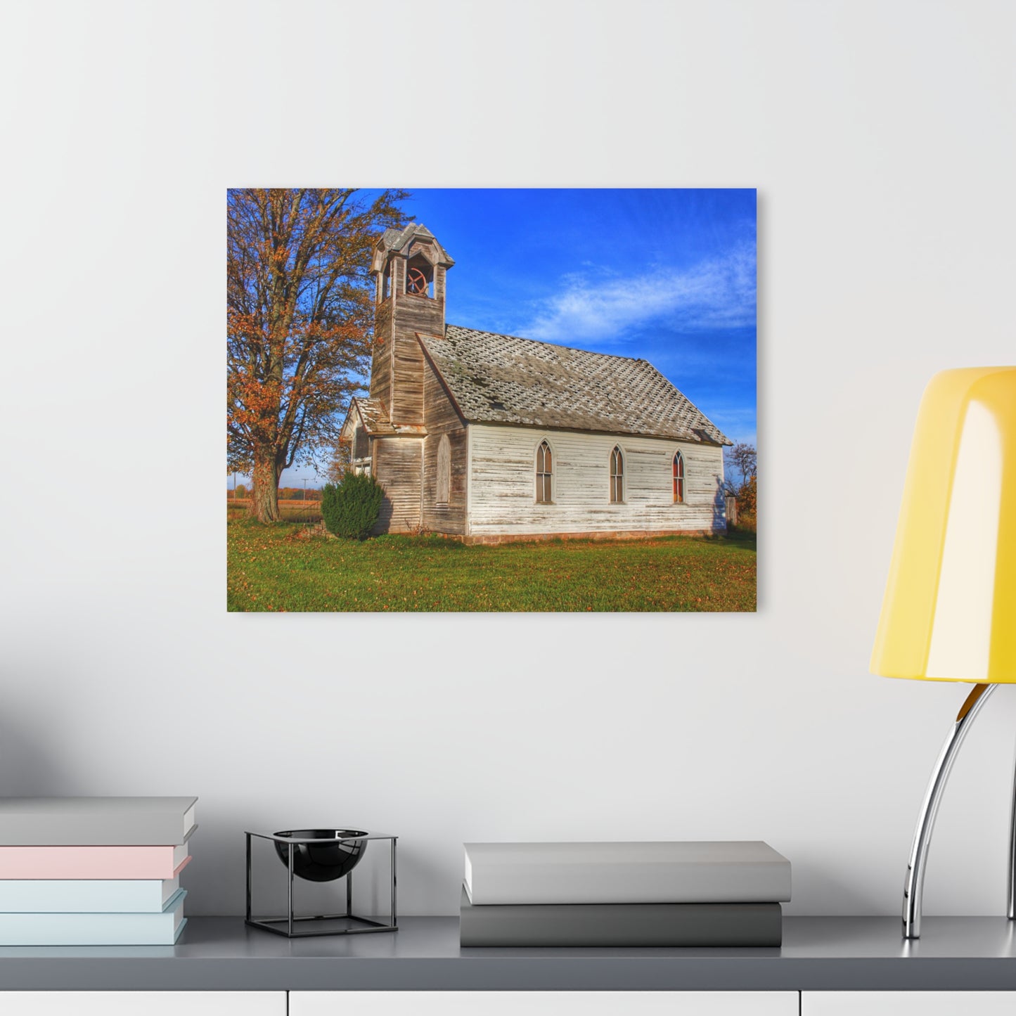 U R There Photography Schoolhouse of Marlette Road I Rustic Farmhouse Acrylic Wall Print