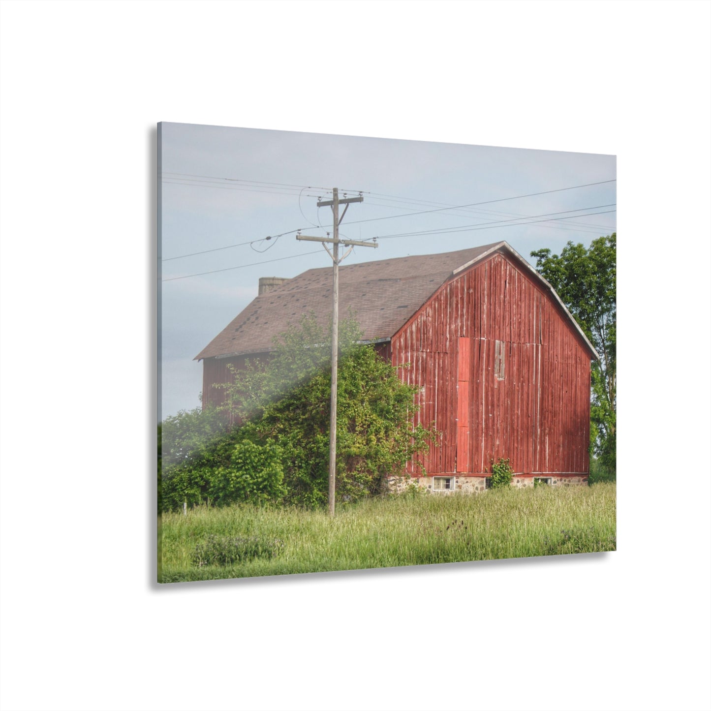 U R There Photography Armstrong Road Red I Rustic Farmhouse Acrylic Wall Print