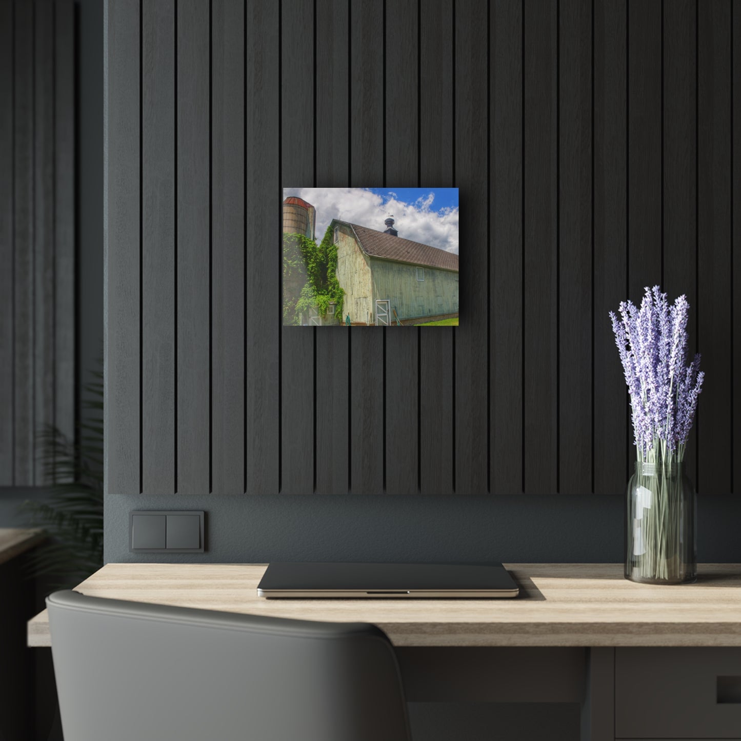 U R There Photography Clark Road Meadow Green Rustic Farmhouse Acrylic Wall Print