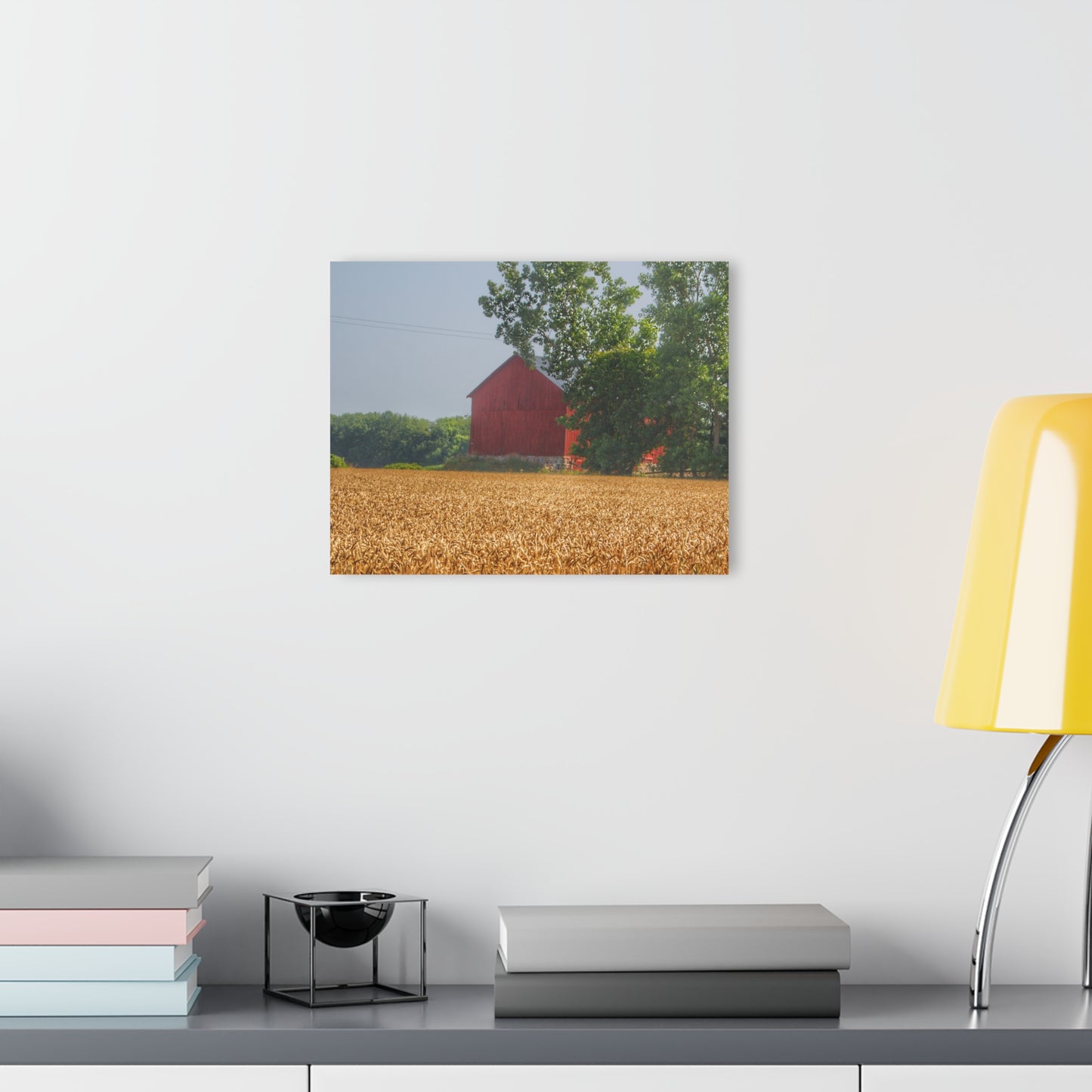U R There Photography Tubspring Road Hidden Red Rustic Farmhouse Acrylic Wall Print