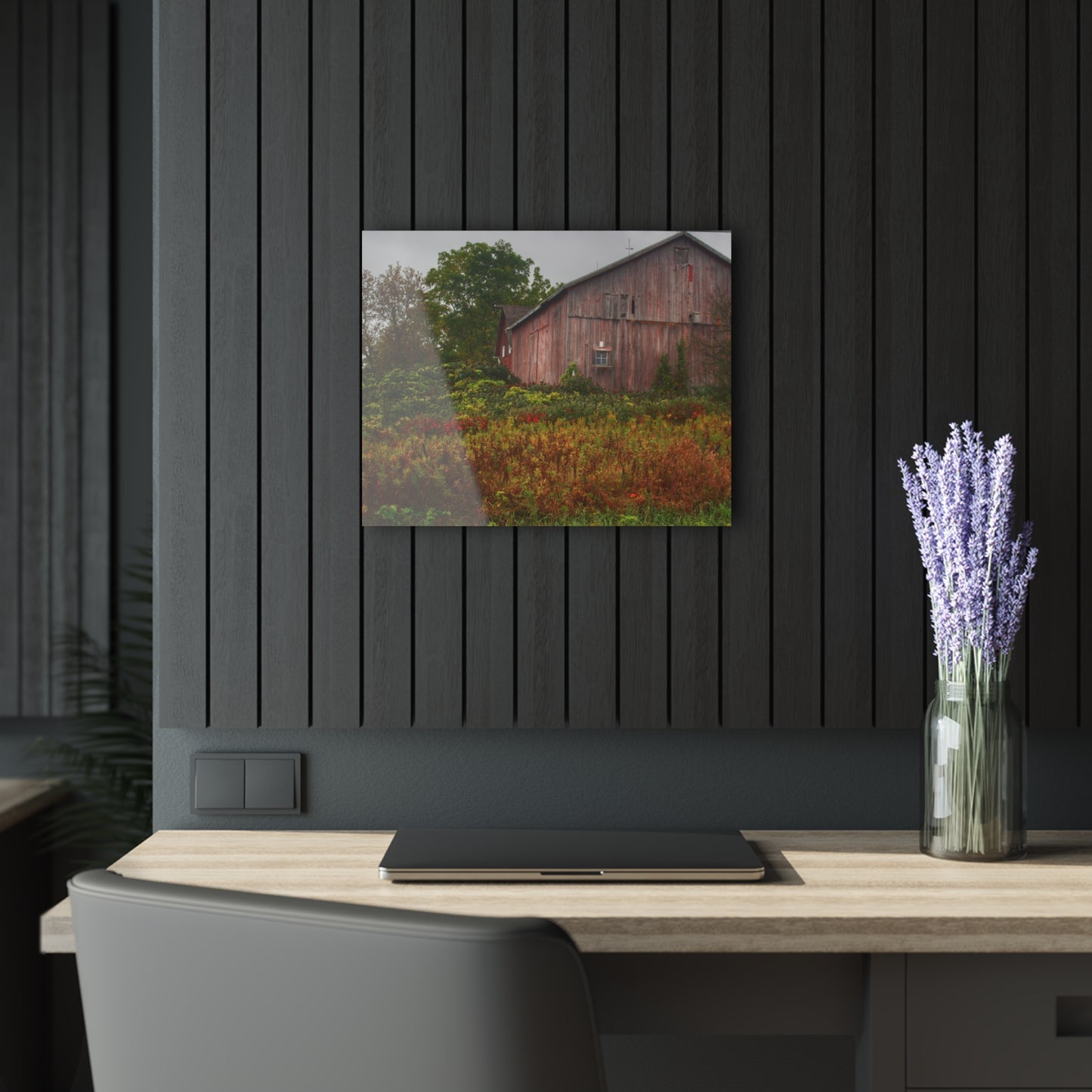 U R There Photography Washburn Roadside Reds Rustic Farmhouse Acrylic Wall Print