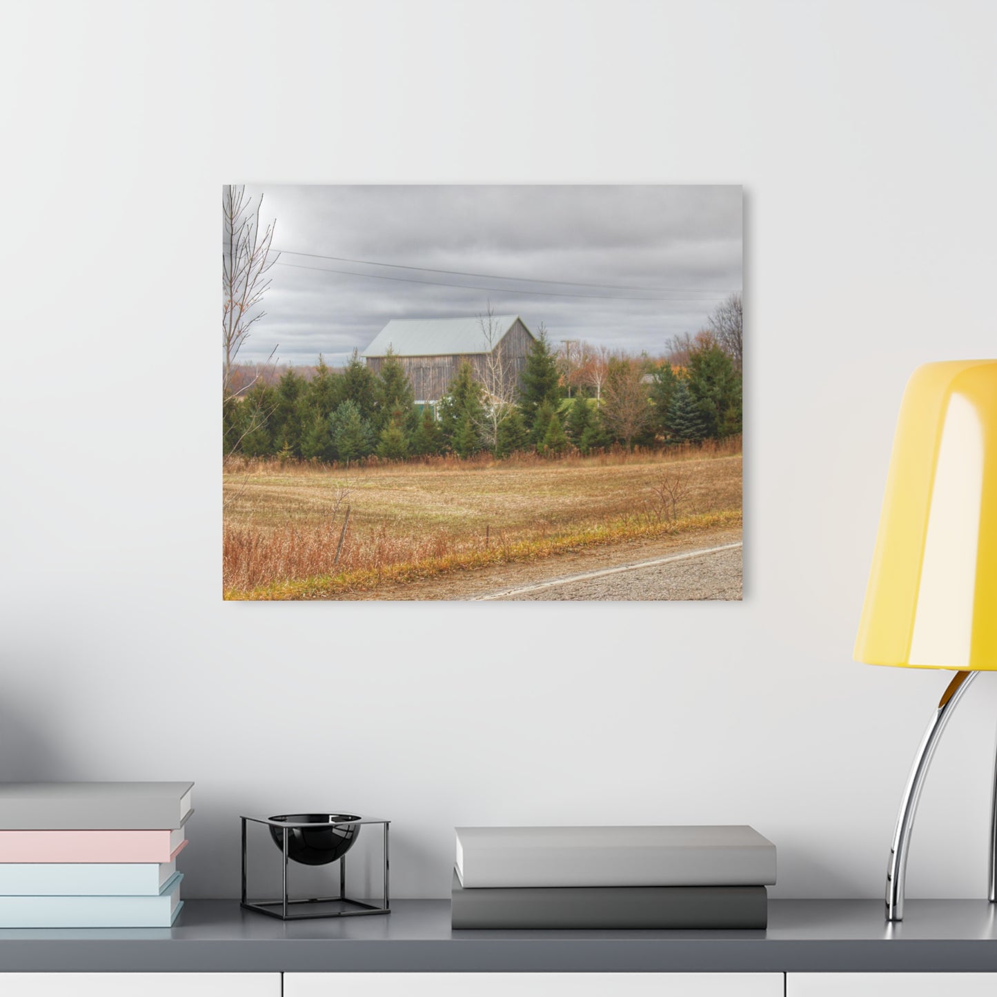 U R There Photography Burnside Grey Rustic Farmhouse Acrylic Wall Print