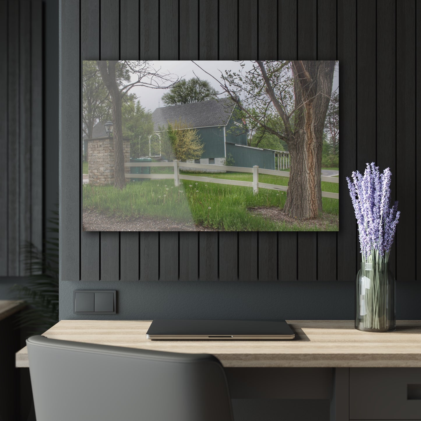 U R There Photography Lake George Road Fox Green Rustic Farmhouse Acrylic Wall Print