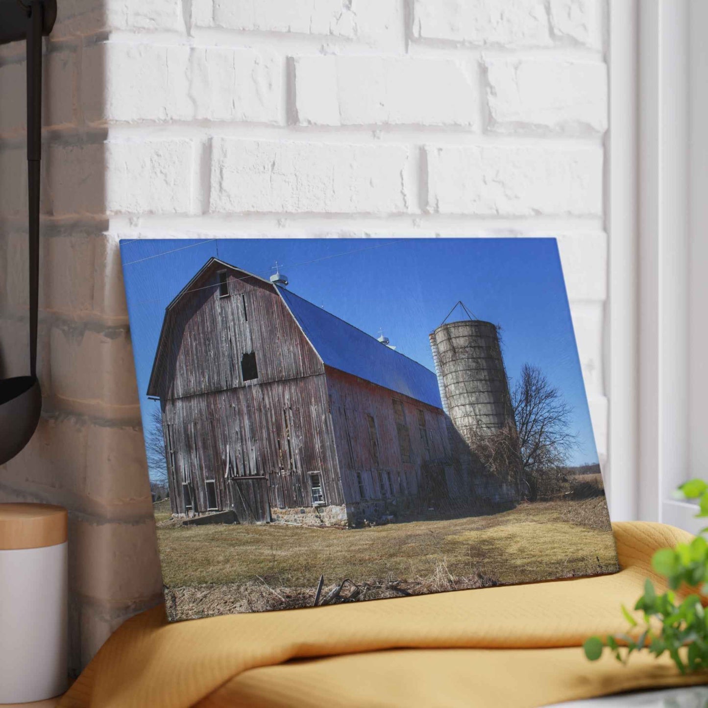 U R There Photography North Irish Red I Rustic Farmhouse Tempered-Glass Cutting Board