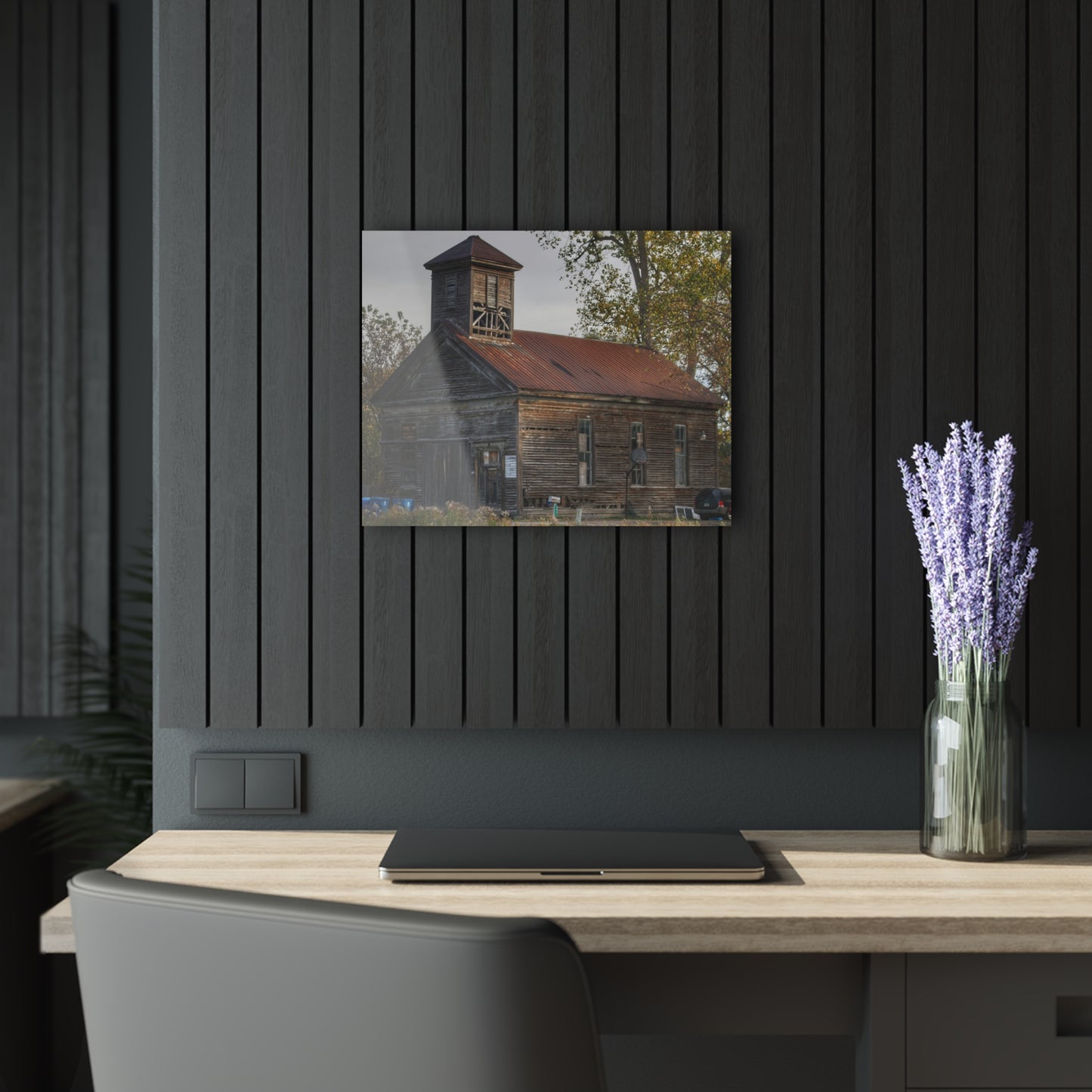 U R There Photography Taylor Road Church of Old Rustic Farmhouse Acrylic Wall Print